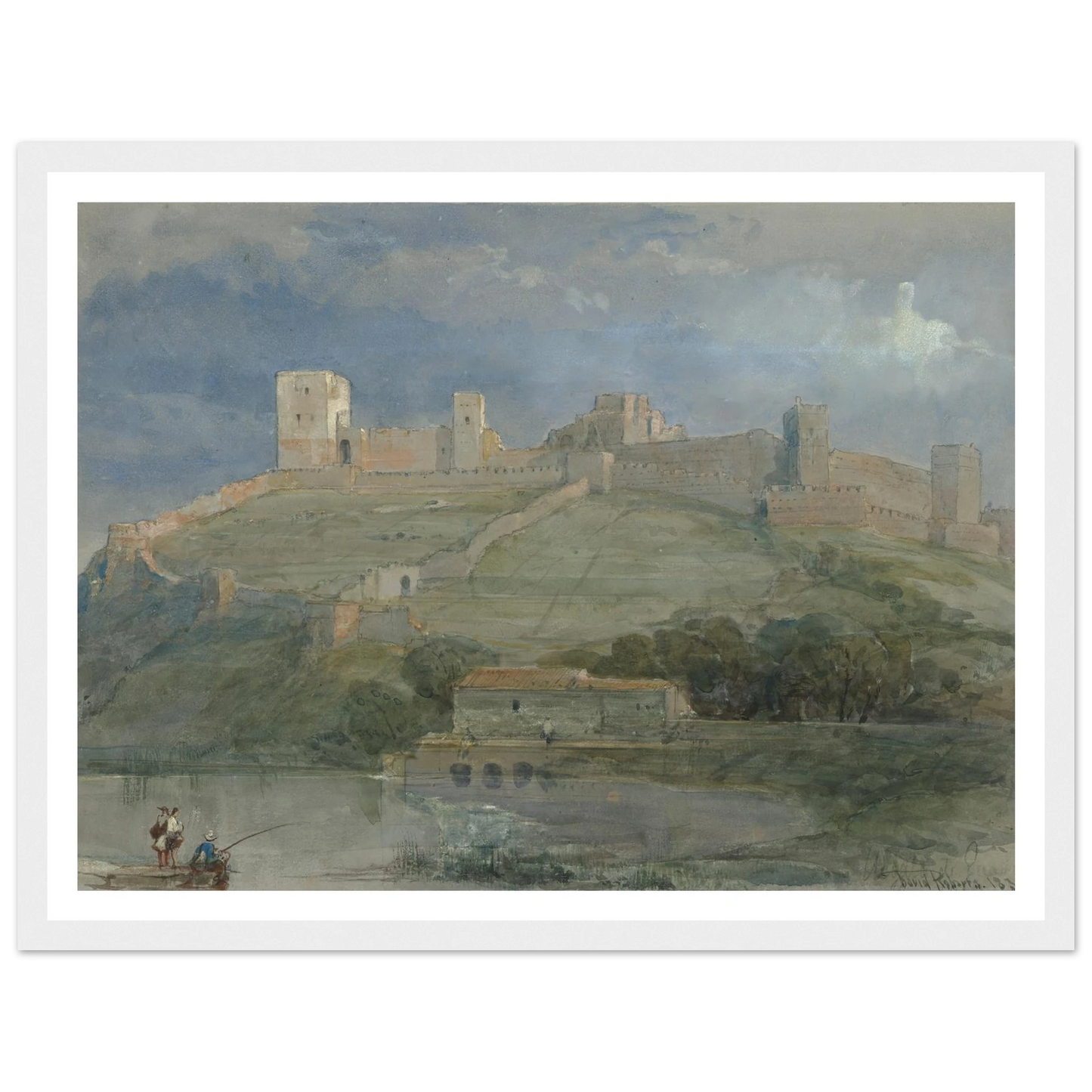 A view of Alcala de Guadaira, Spain (1833) Art Print | David Roberts-Quipham Collections