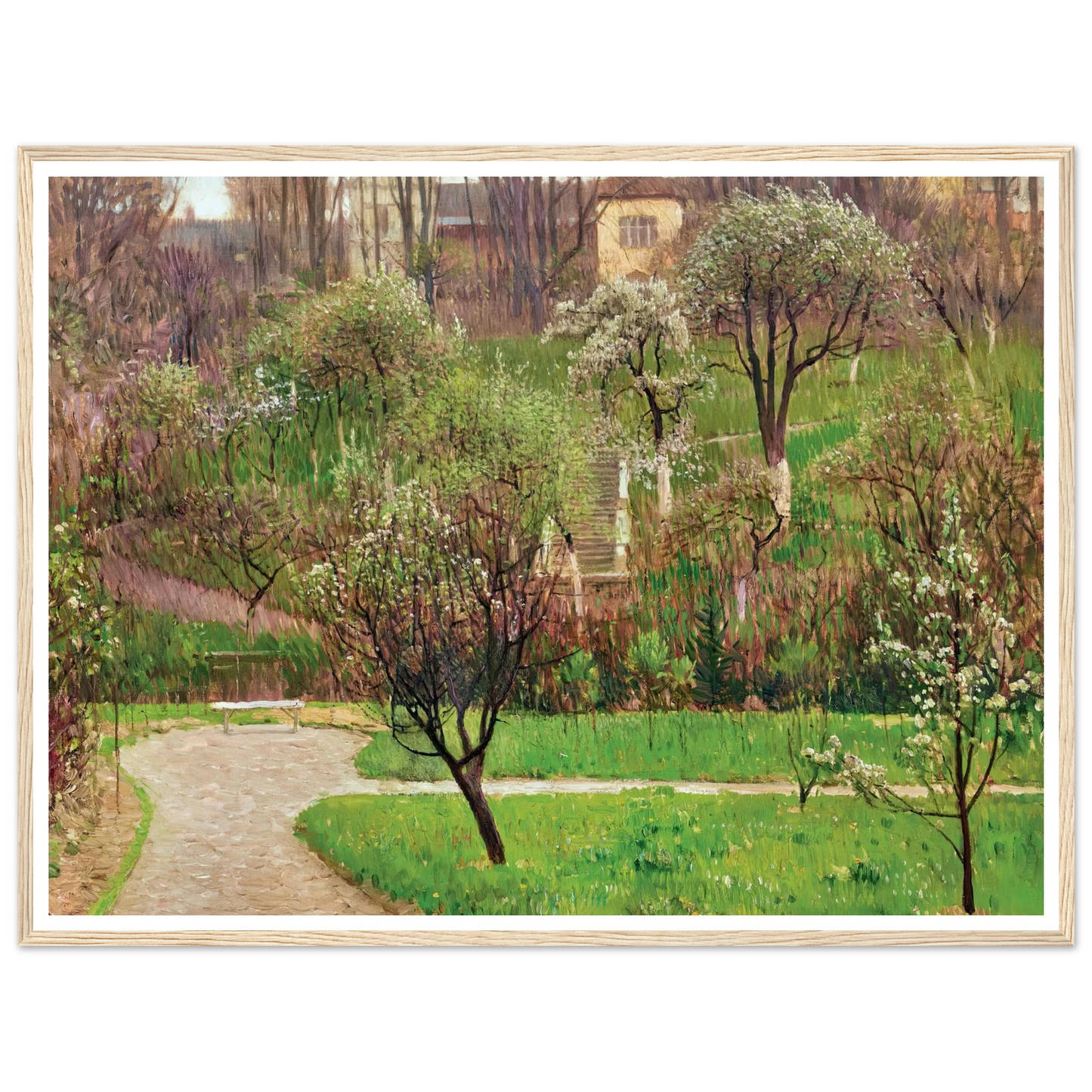Garten in Döbling (Garden in Döbling, Vienna) (circa 1908) Art Print | Carl Moll-Quipham Collections