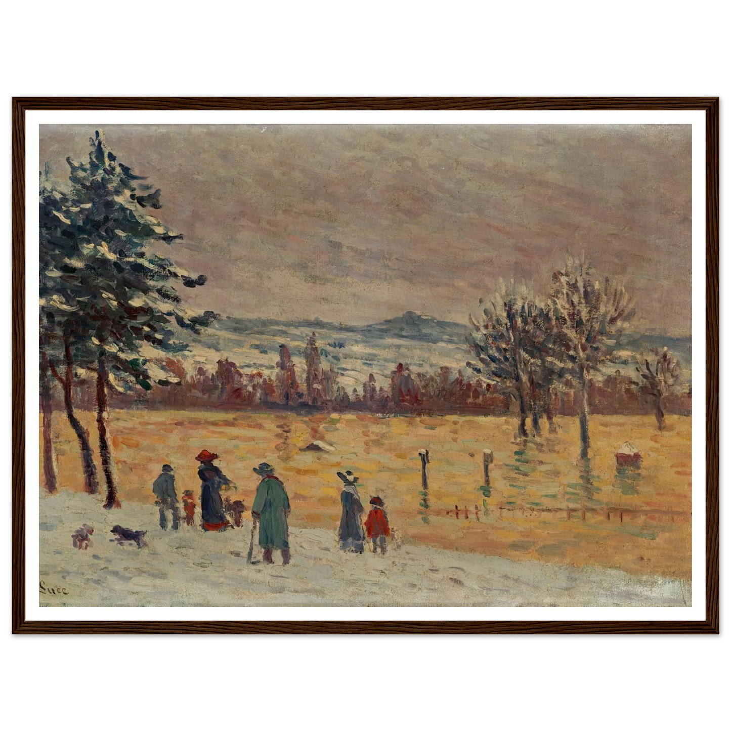L’Inondation à Longchamp (1912) Art Print | Maximilien Luce-Quipham Collections