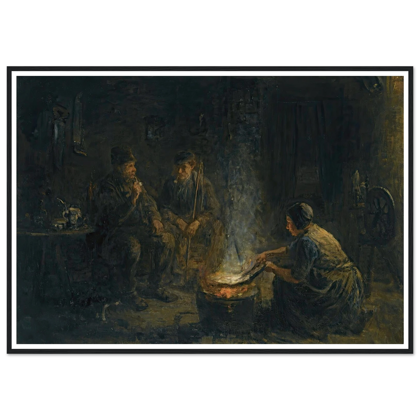 Preparing the meal Art Print | Jozef Israels-Quipham Collections