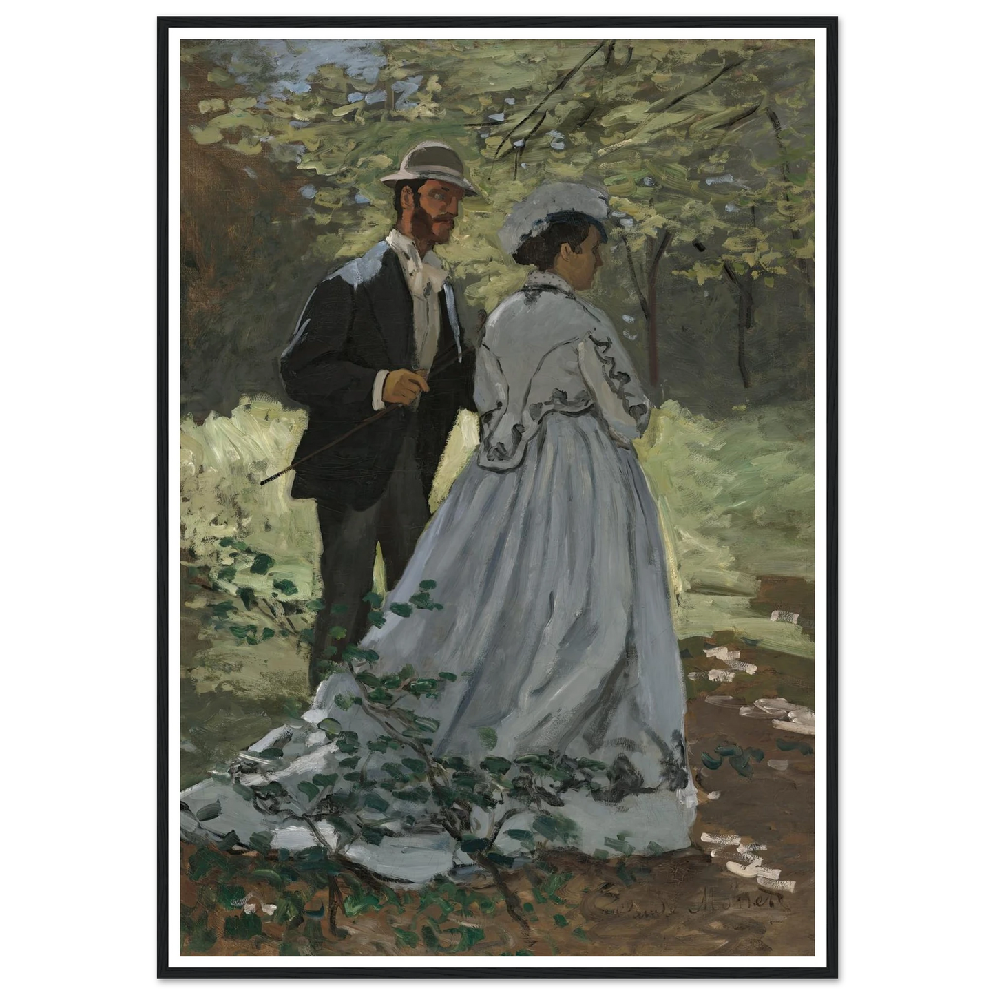 Bazille and Camille (Study for Déjeuner sur l’Herbe ) (1865) Art Print | Claude Monet-Quipham Collections