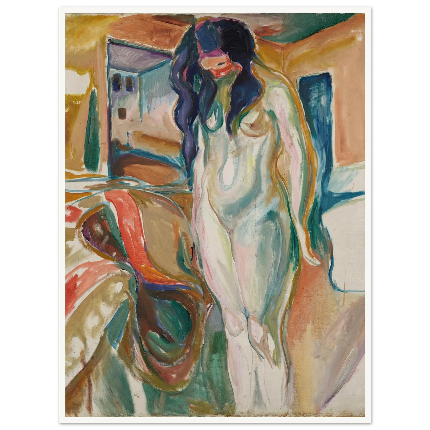 Model by the Wicker Chair (1919–21) Art Print | Edvard Munch-Quipham Collections