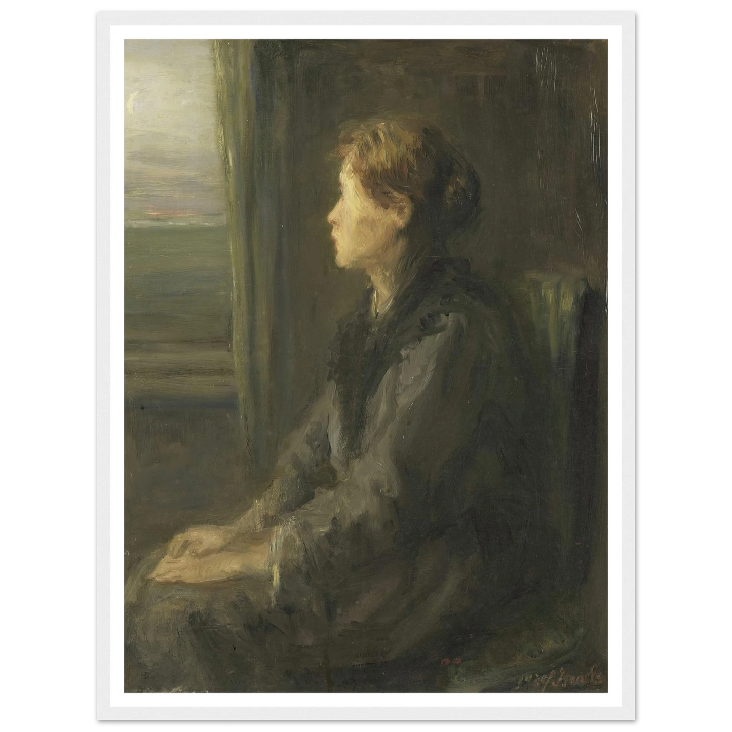 Woman at a Window (1880 - 1911) Art Print | Jozef Israels-Quipham Collections