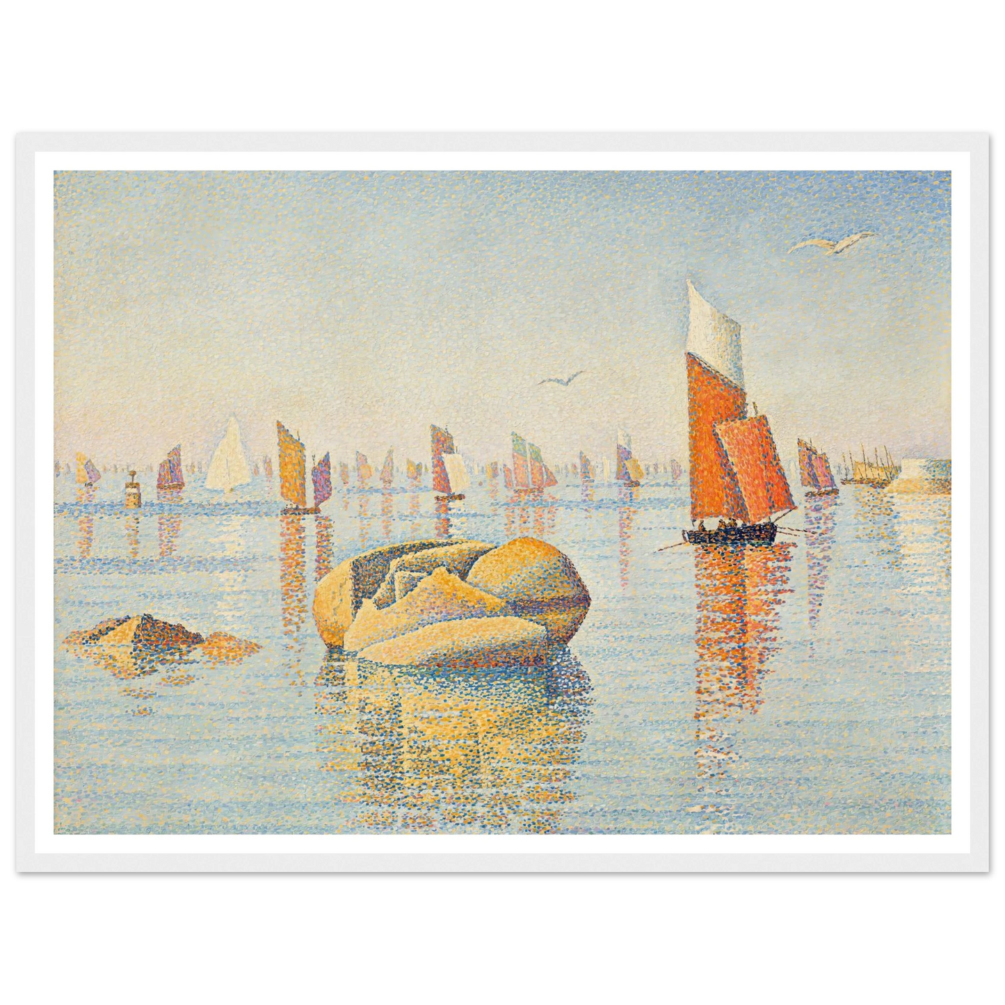 Concarneau, calme du matin (1891) Art Print | Paul Signac-Quipham Collections