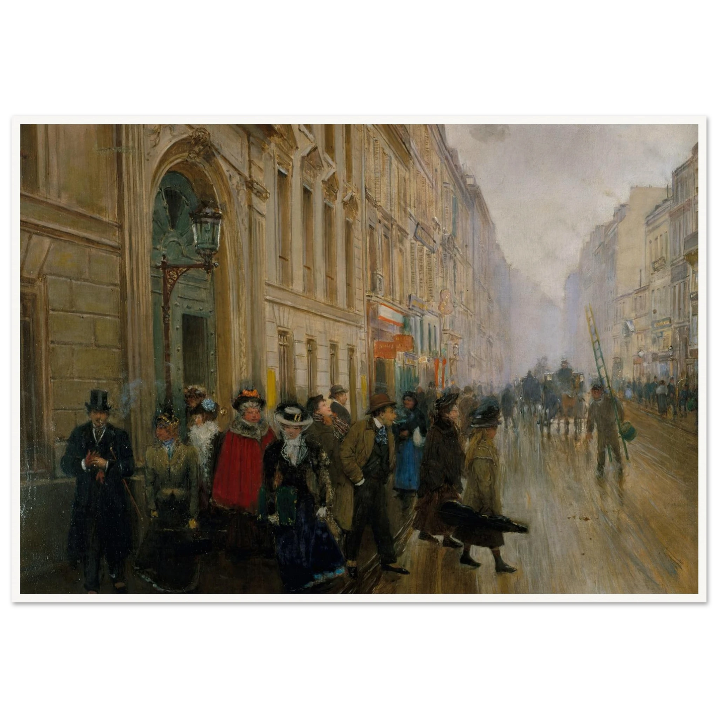 La sortie du conservatoire de musique (1899) Art Print | Jean Beraud-Quipham Collections