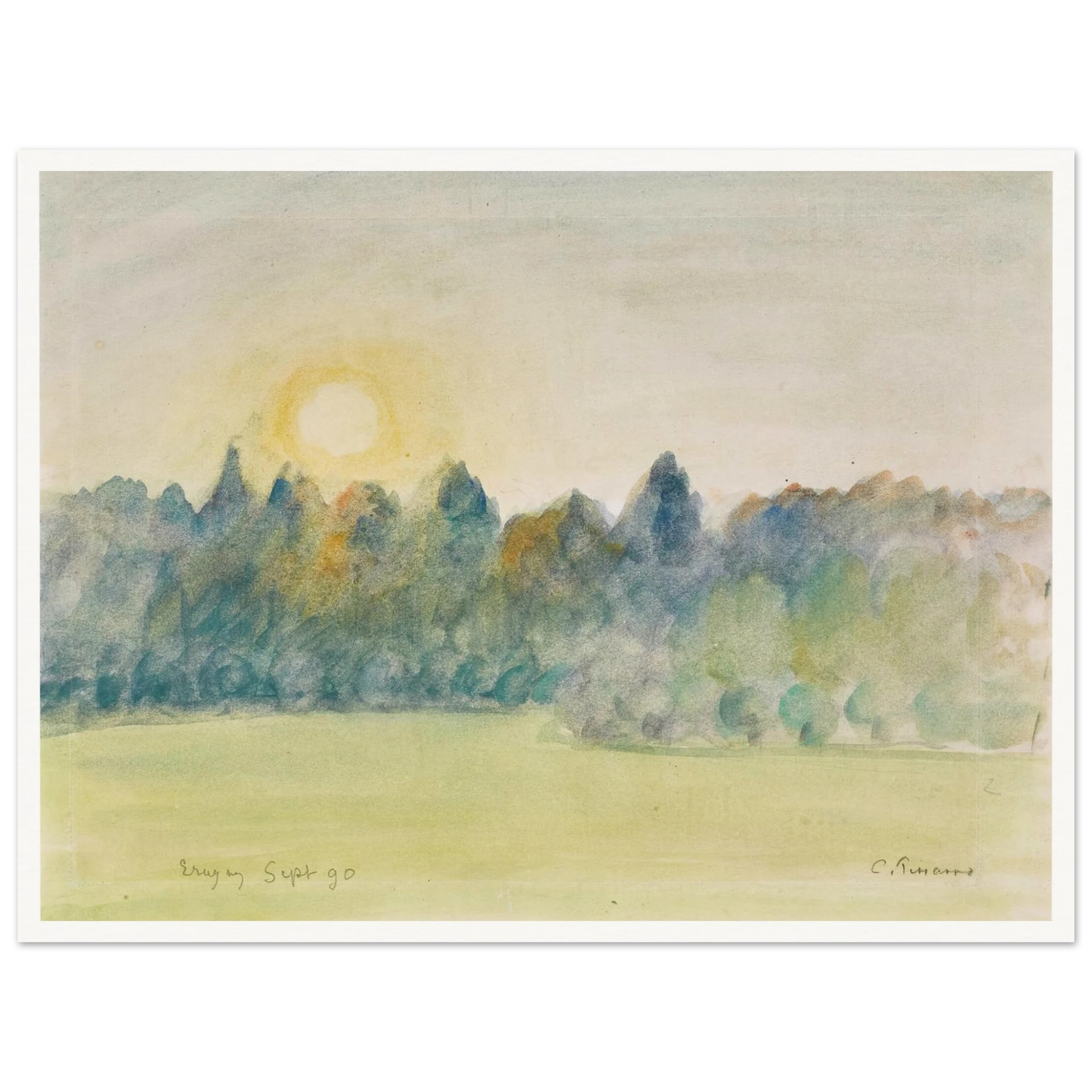 Eragny (1890) Art Print | Camille Pissarro-Quipham Collections
