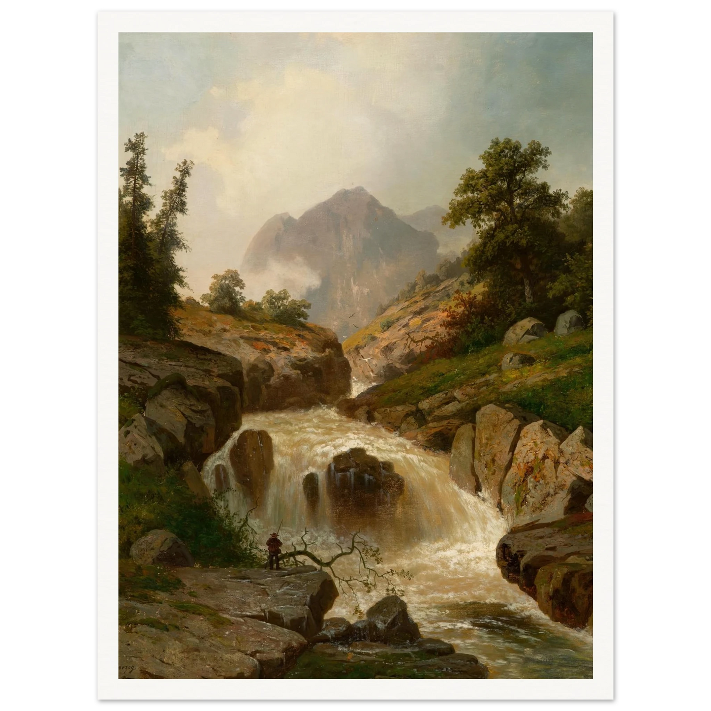 The Rippling River Art Print | Hermann Ottomar Herzog-Quipham Collections