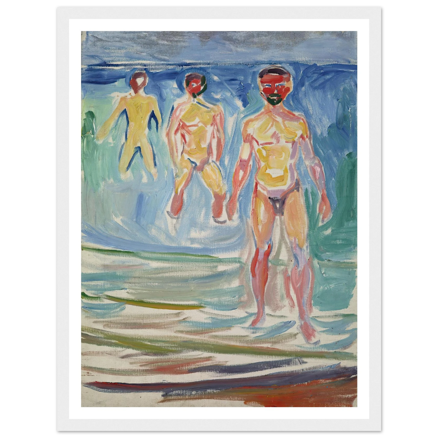 Bathing Men (1907) Art Print | Edvard Munch-Quipham Collections