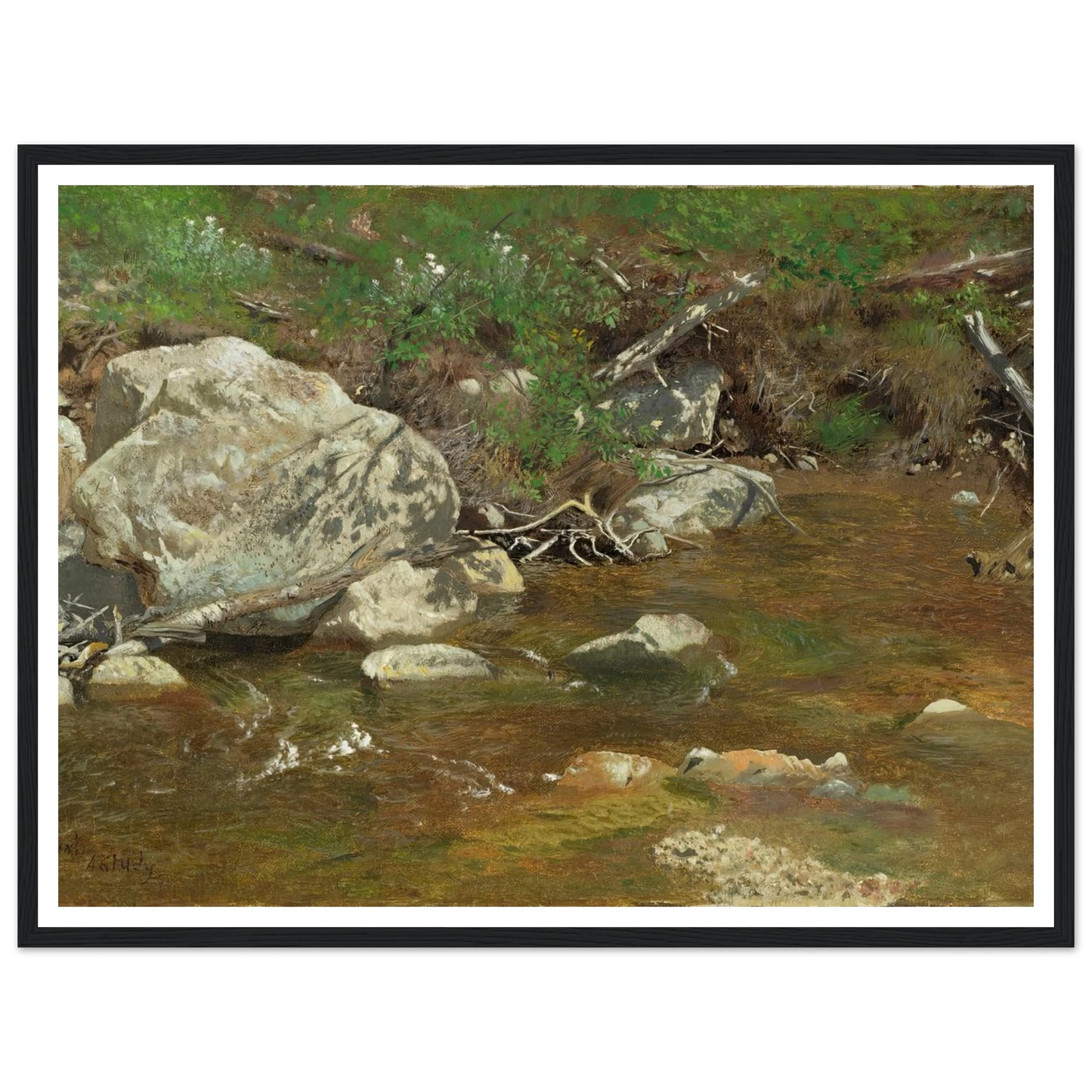 Mountain Brook; A Study (between ca. 1863 and 1869) Art Print | Alexander Helwig Wyant-Quipham Collections