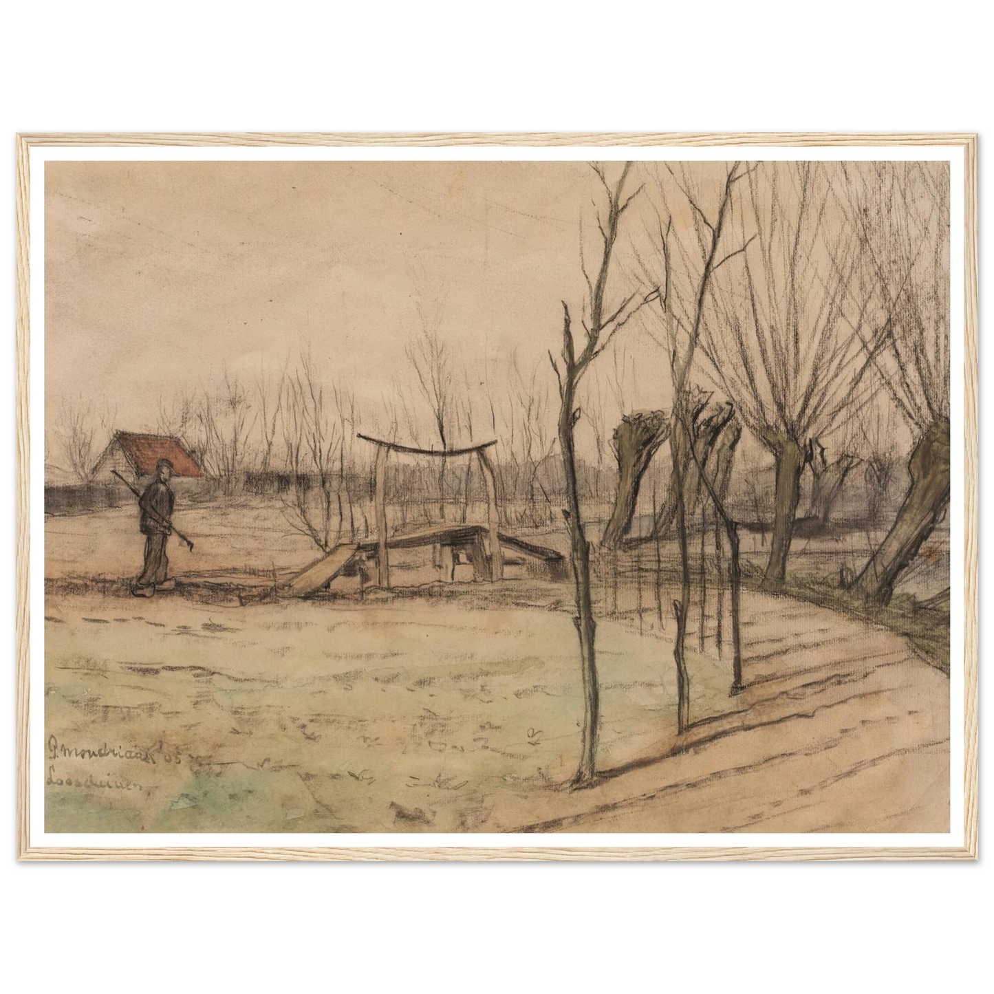 Landscape at Loosduinen (1905) Art Print | Piet Mondrian-Quipham Collections