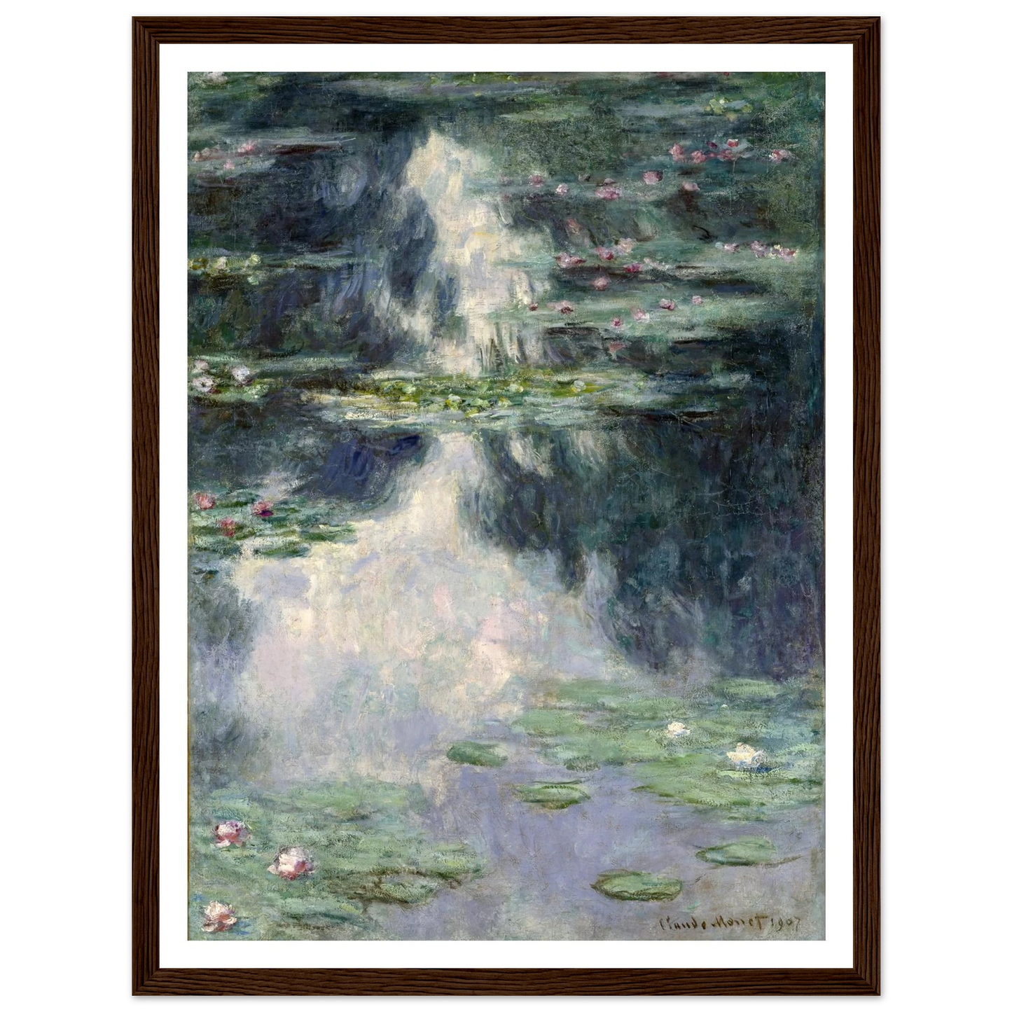 Pond with Water Lilies (1907) Art Print | Claude Monet-Quipham Collections