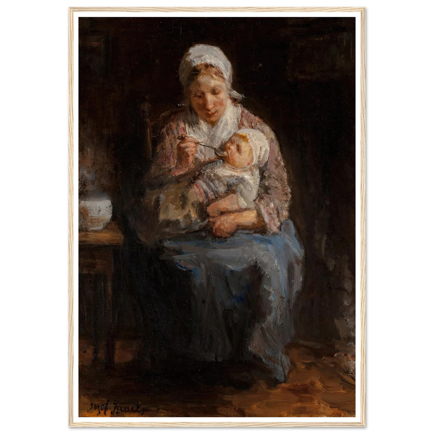 Sollicitude maternelle (Maternal solicitude) Art Print | Jozef Israels-Quipham Collections
