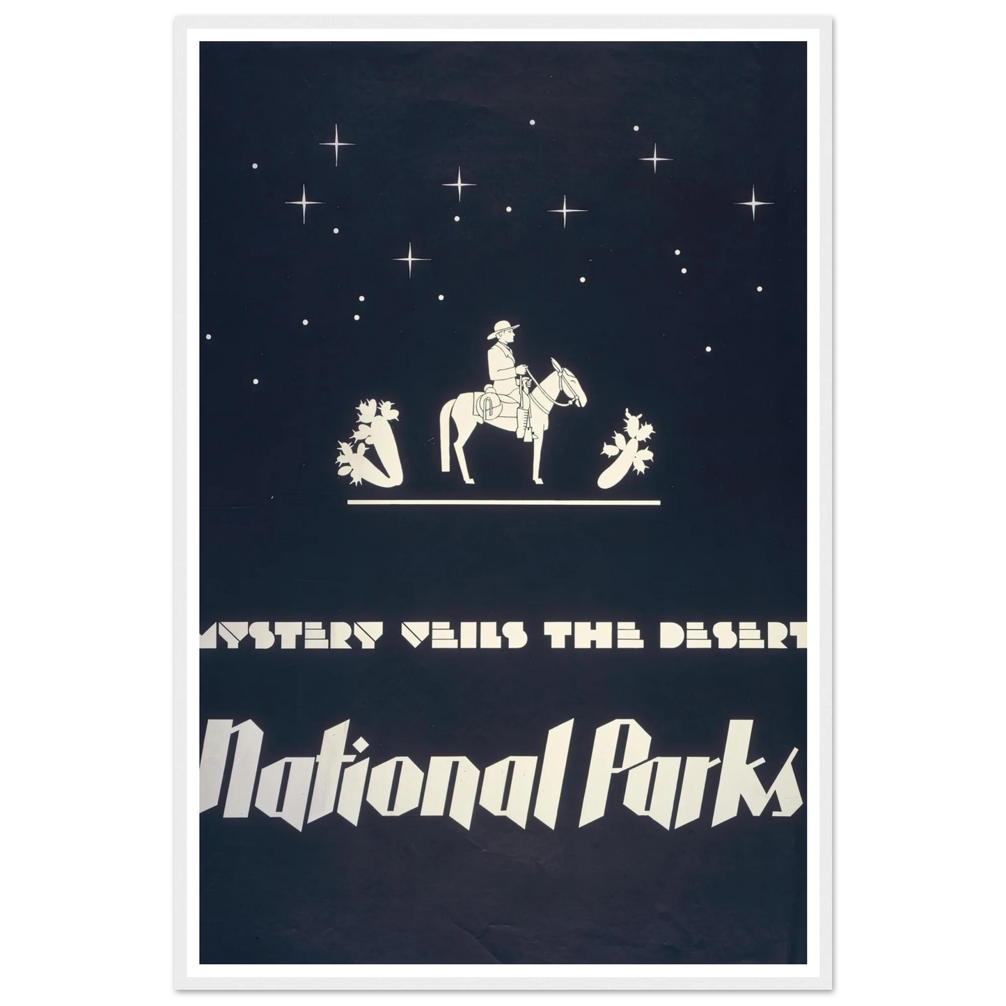Mystery veils the desert – National parks (1930) Art Print | Dorothy Waugh-Quipham Collections