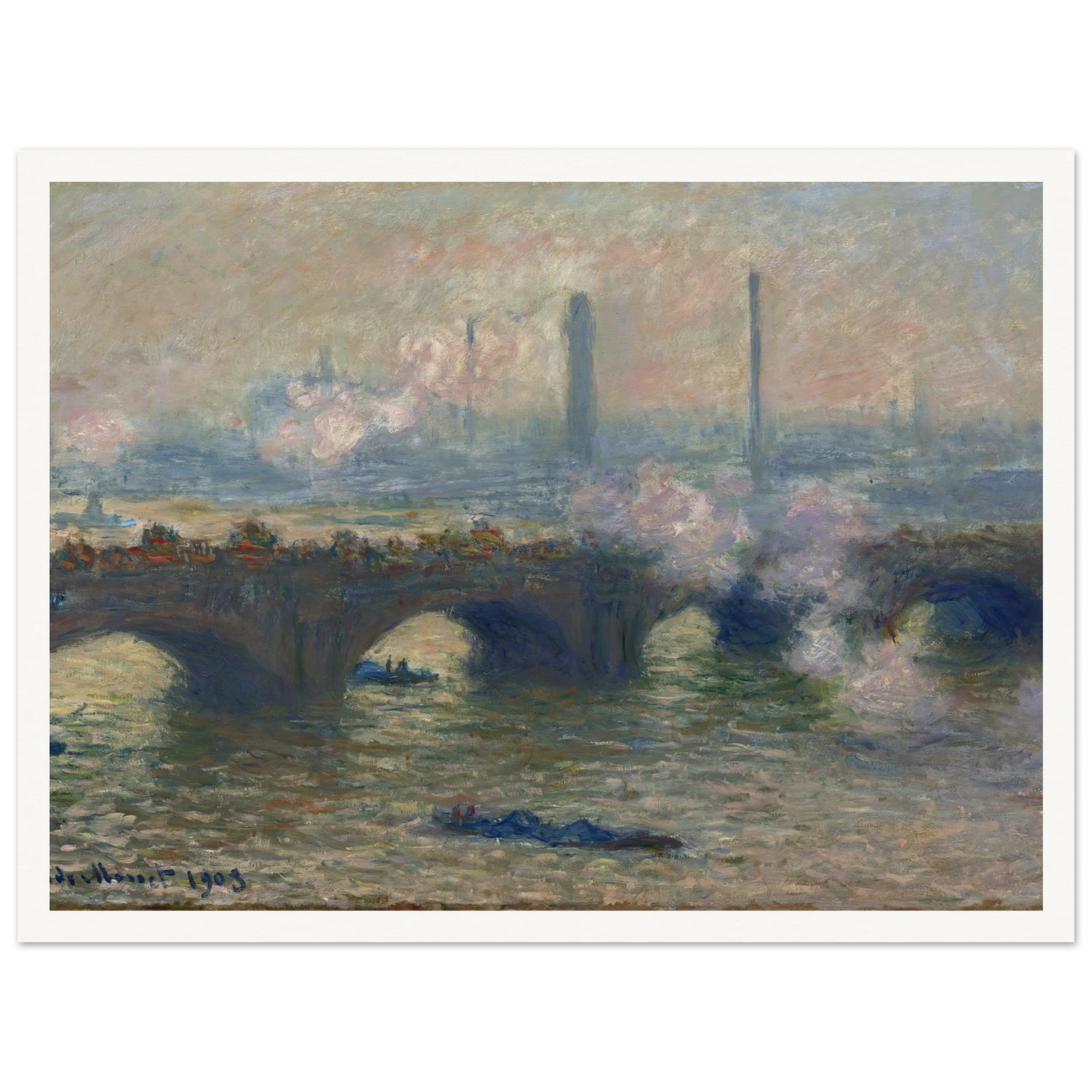 Waterloo Bridge,Gray Day (1903) Art Print | Claude Monet-Quipham Collections