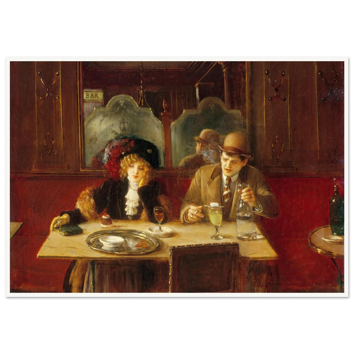Au café, dit l’Absinthe (1909) Art Print | Jean Beraud-Quipham Collections