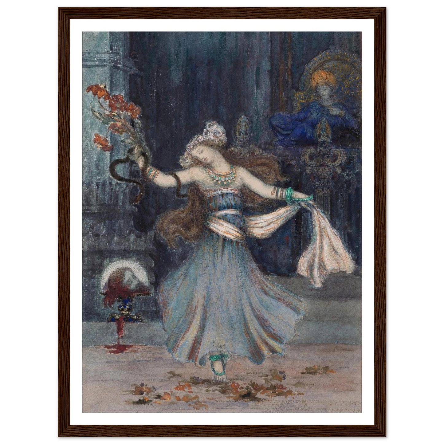 Salomé Dancing Before the Head of St. John the Baptist (mid to late 19th century) Art Print | Gustave Moreau-Quipham Collections