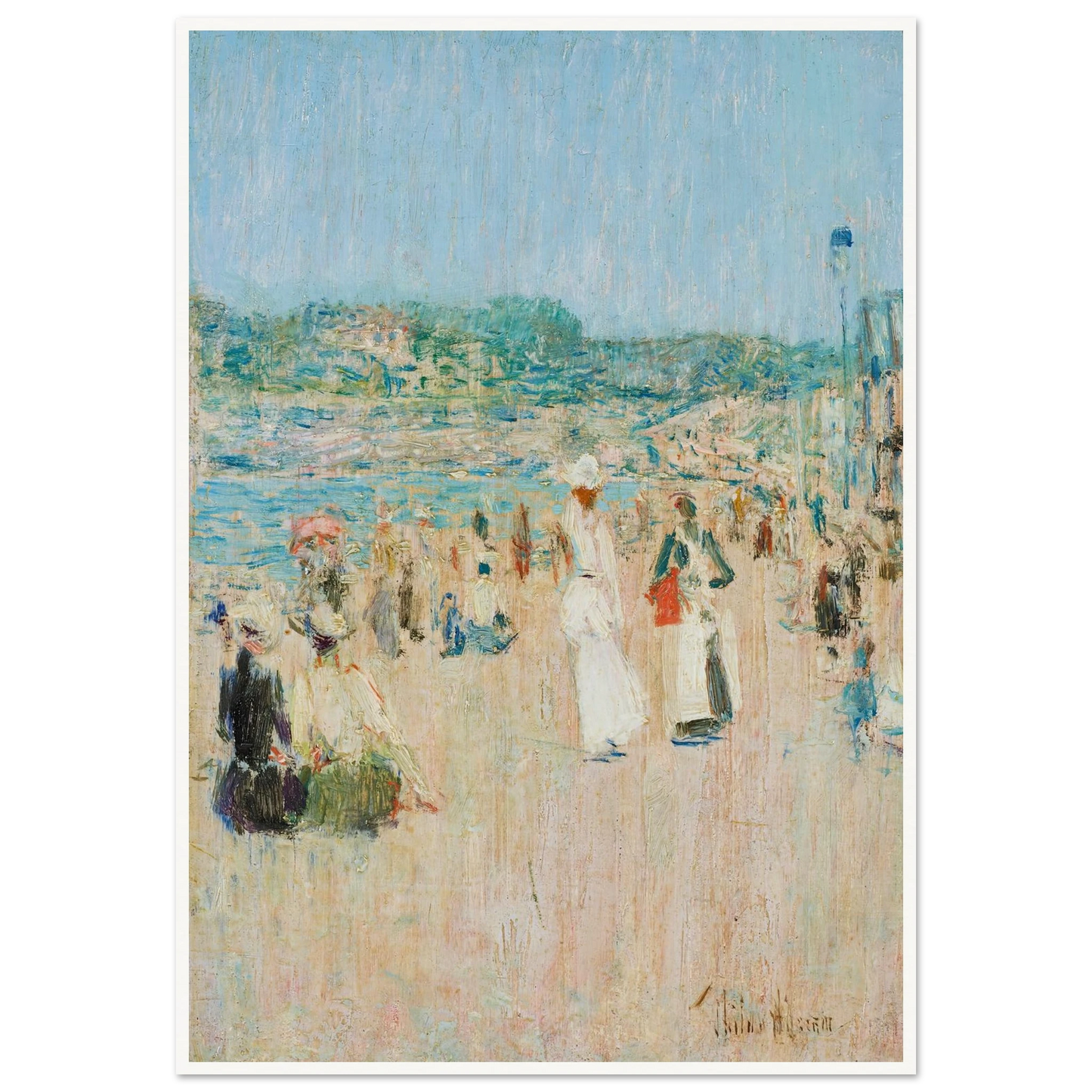 Beach at Newport (1901) Art Print | Childe Hassam-Quipham Collections