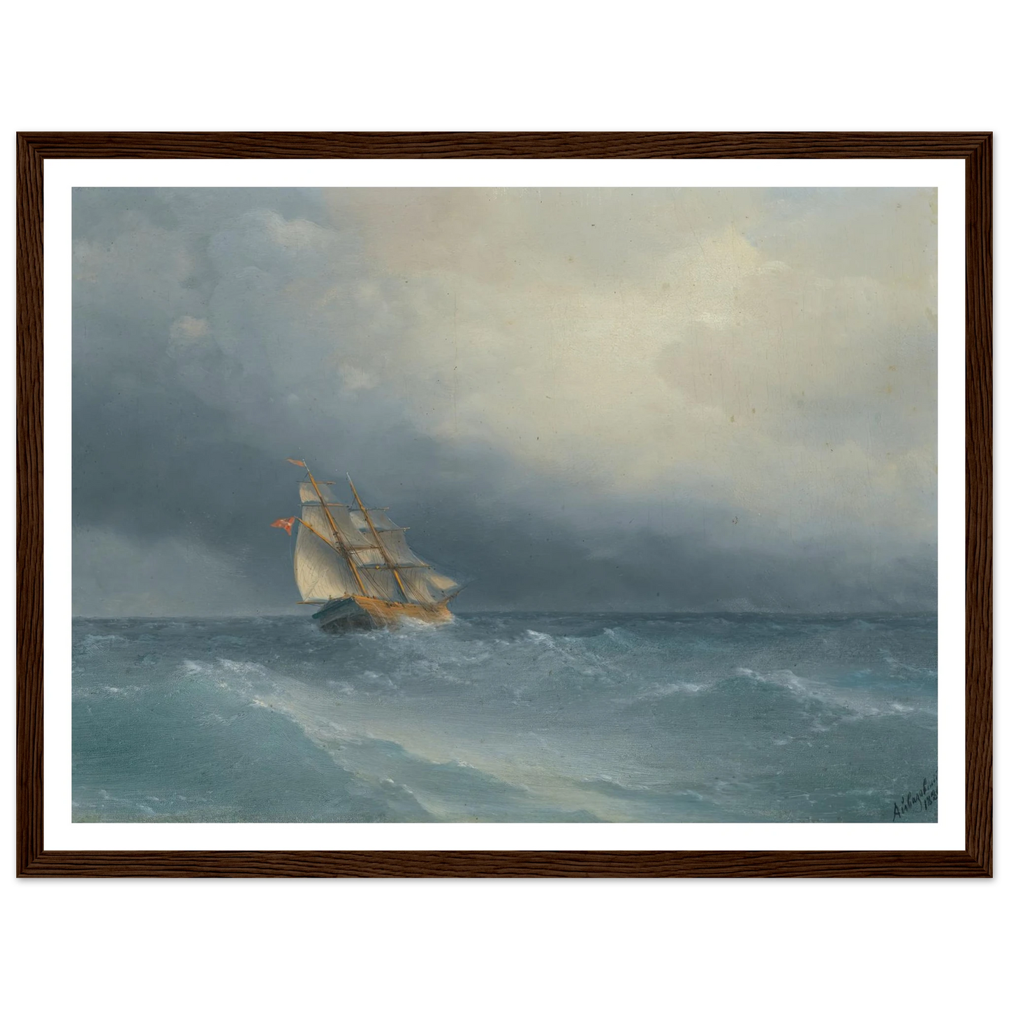 The Lifting Storm (1880) Art Print | Ivan Konstantinovich Aivazovsky-Quipham Collections