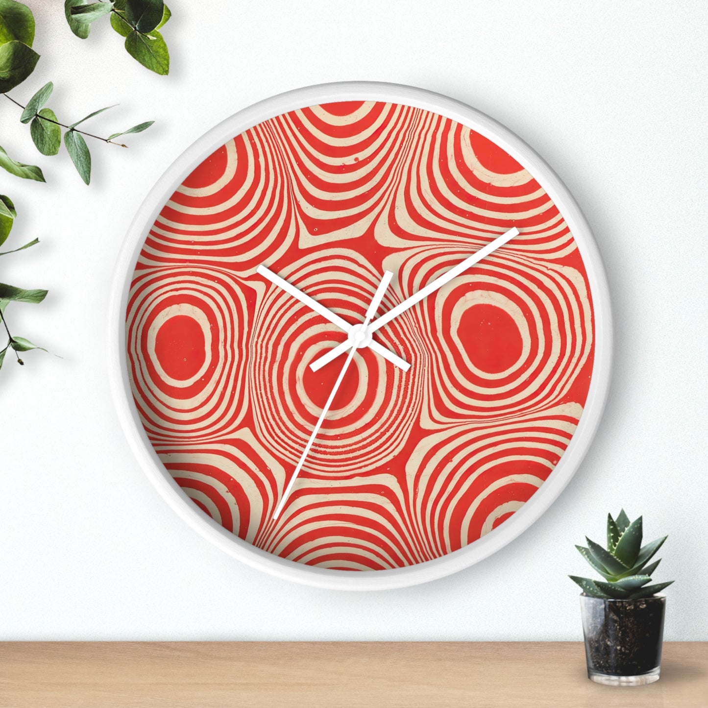Marmorpapier (Kreise und kreisförmige Ringe) Wall Clock | Franz Weisse-Quipham Collections