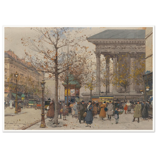 Vue animée de la Madeleine Art Print | Eugene Galien Laloue-Quipham Collections