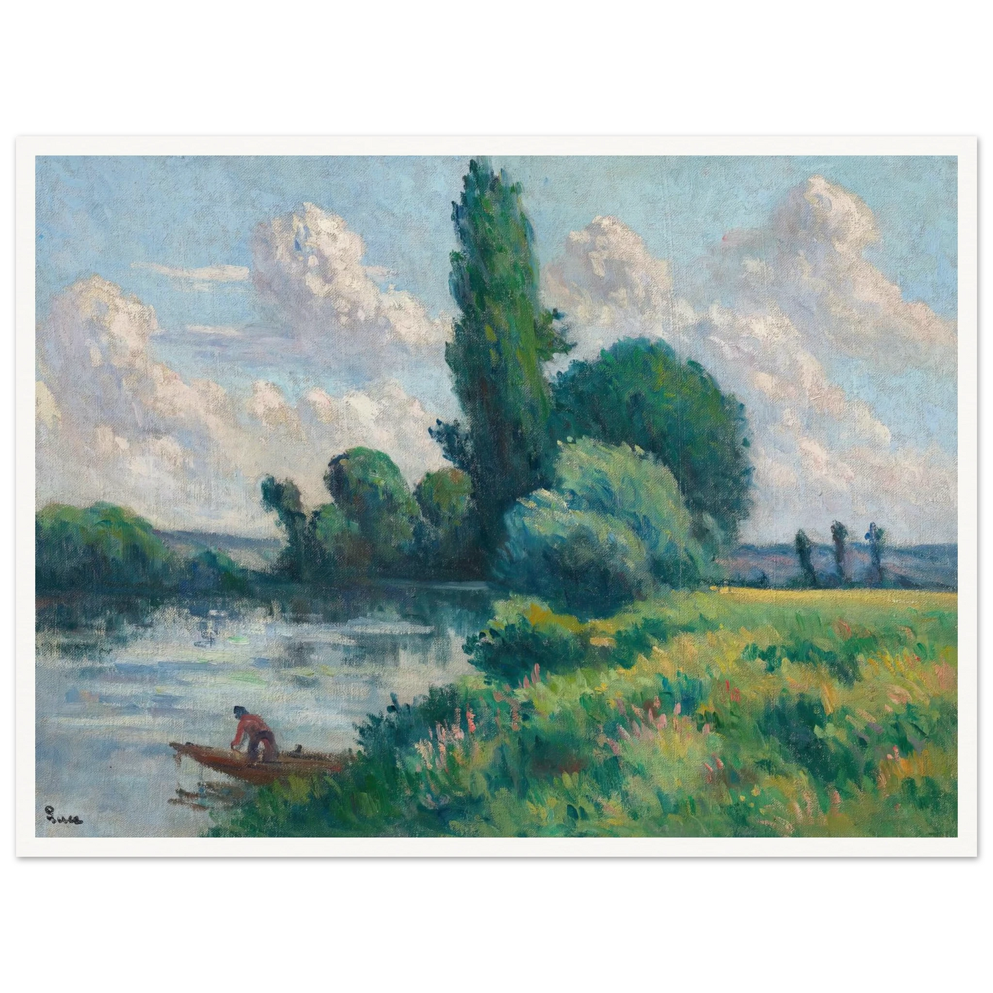Rolleboise, Le petit bras de Seine Art Print | Maximilien Luce-Quipham Collections