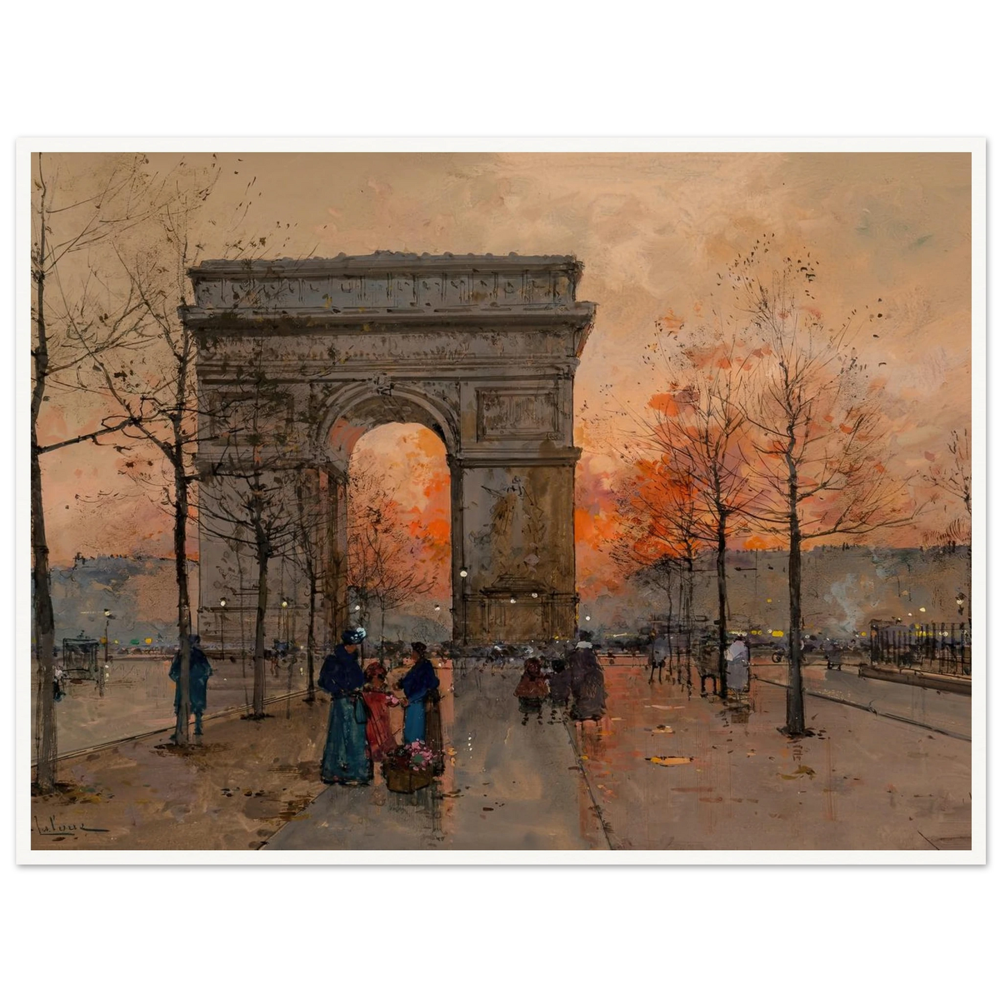 L’Arc de Triomphe, Place de l’Étoile Art Print | Eugene Galien Laloue-Quipham Collections