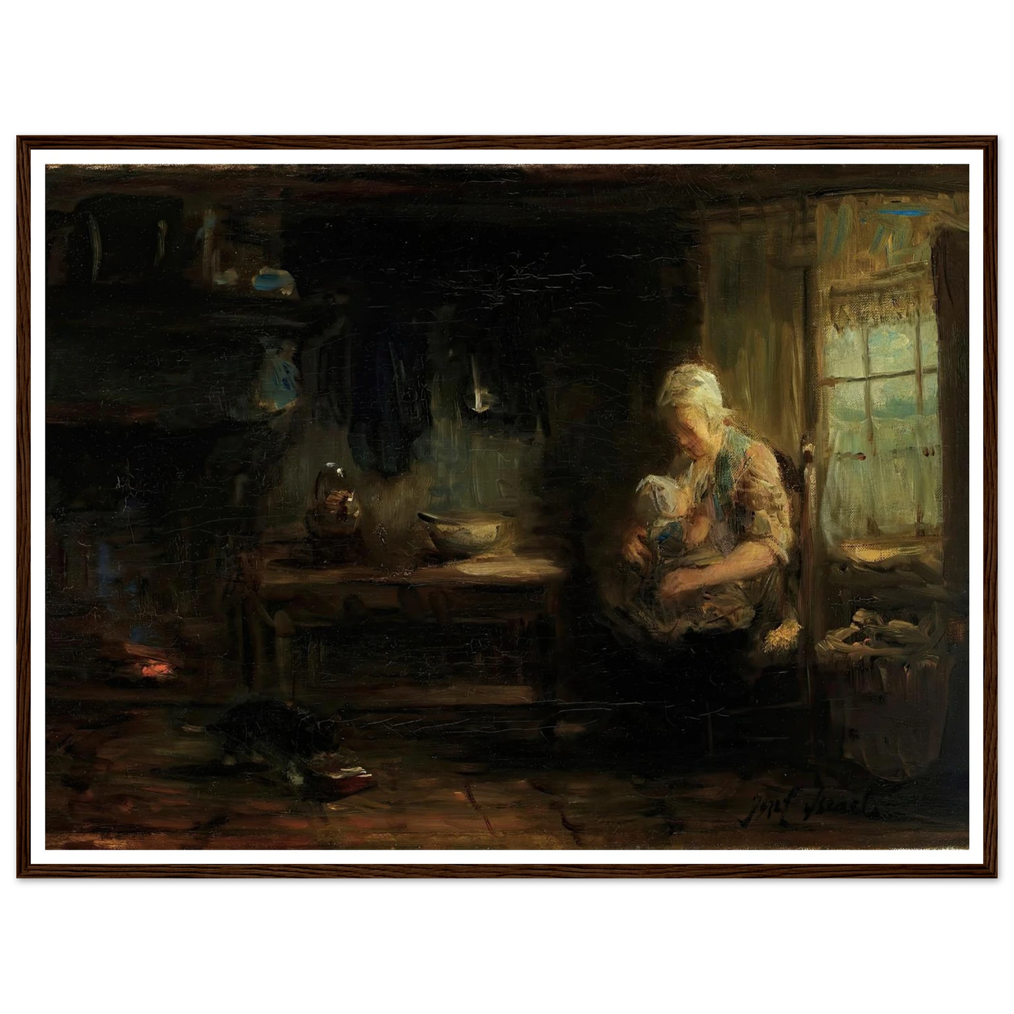 The Young Mother Art Print | Jozef Israels-Quipham Collections