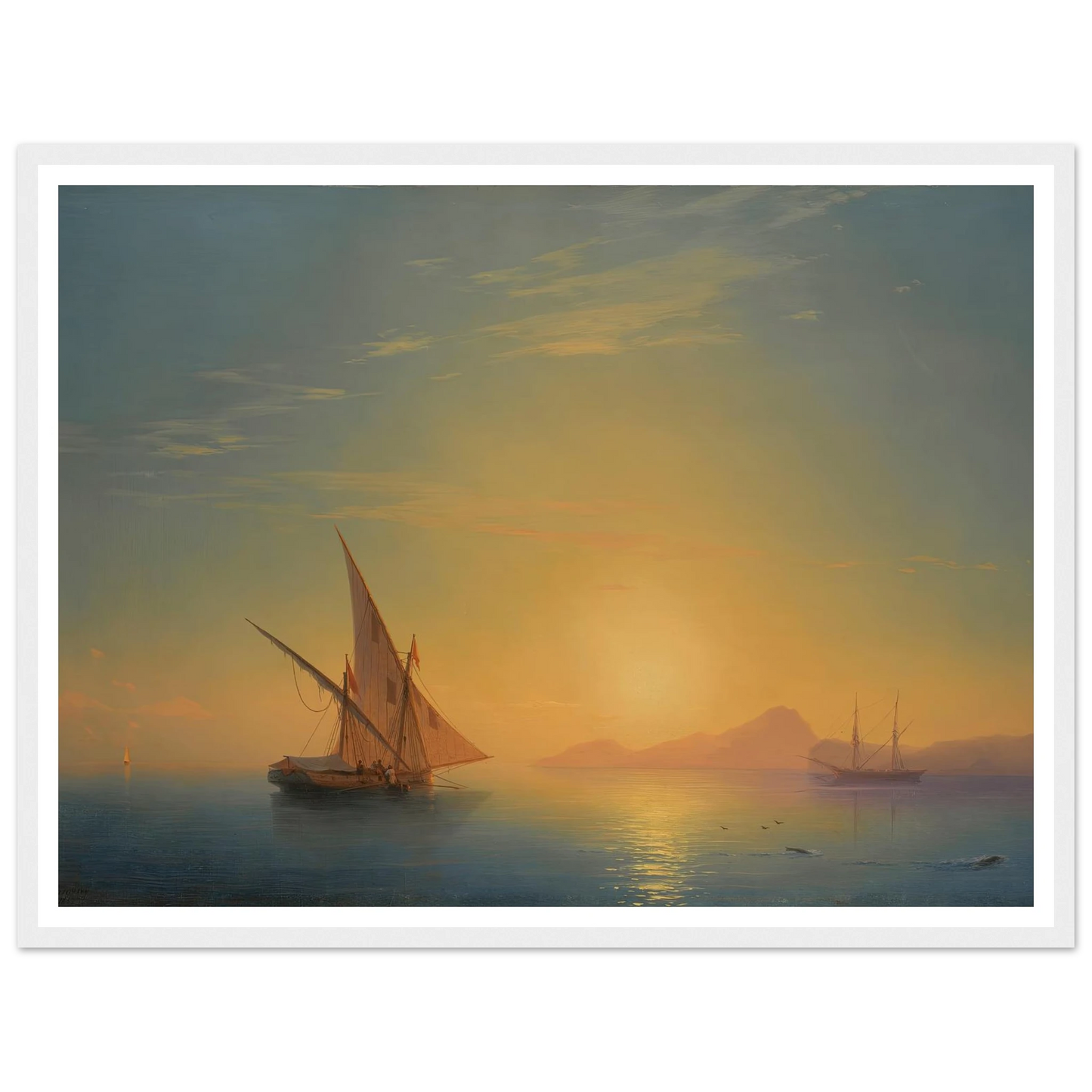 Sunset Over Ischia (1857) Art Print | Ivan Konstantinovich Aivazovsky-Quipham Collections