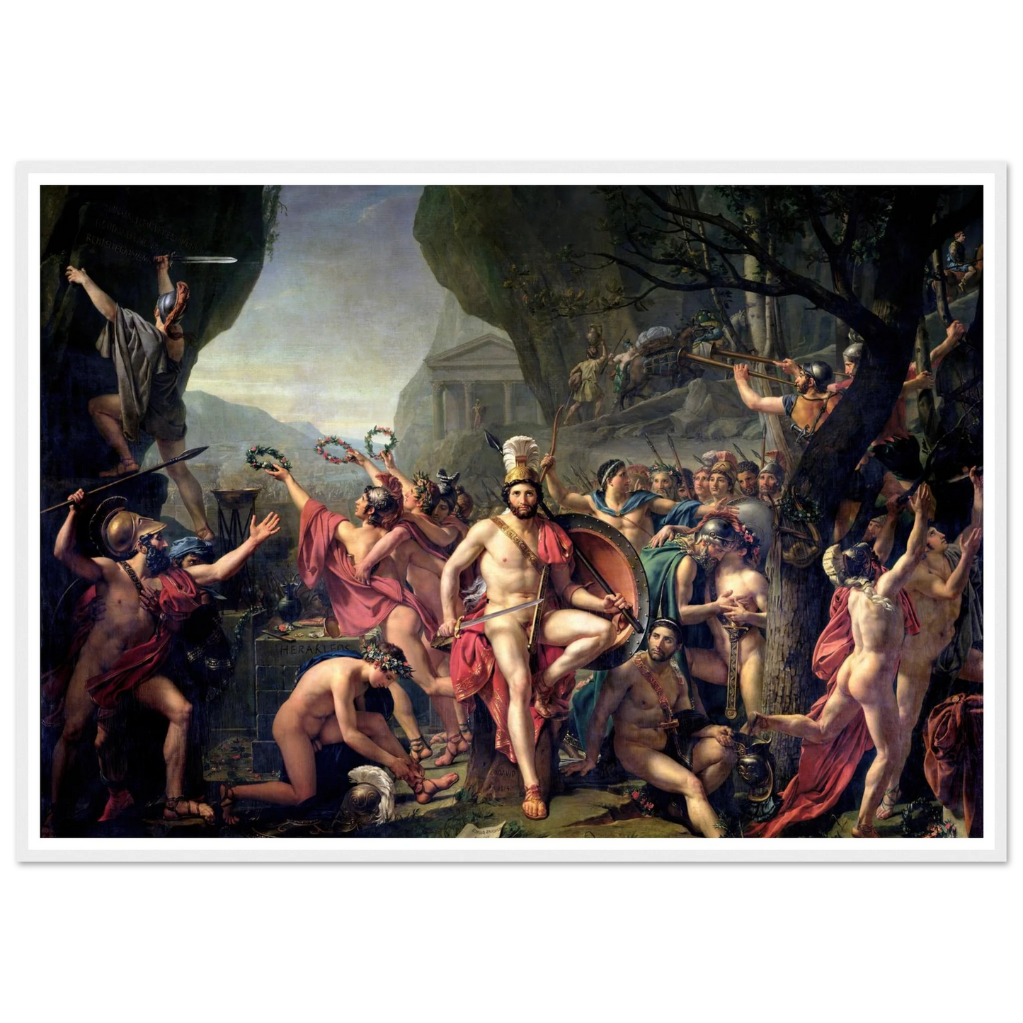 Leonidas At Thermopylae (1814) Art Print | Jacques Louis David-Quipham Collections