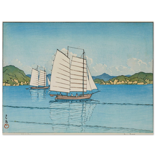 Inland Sea (1952) Art Print | Kawase Hasui - Framed Poster - 30x40 cm / 12x16″ - Black frame