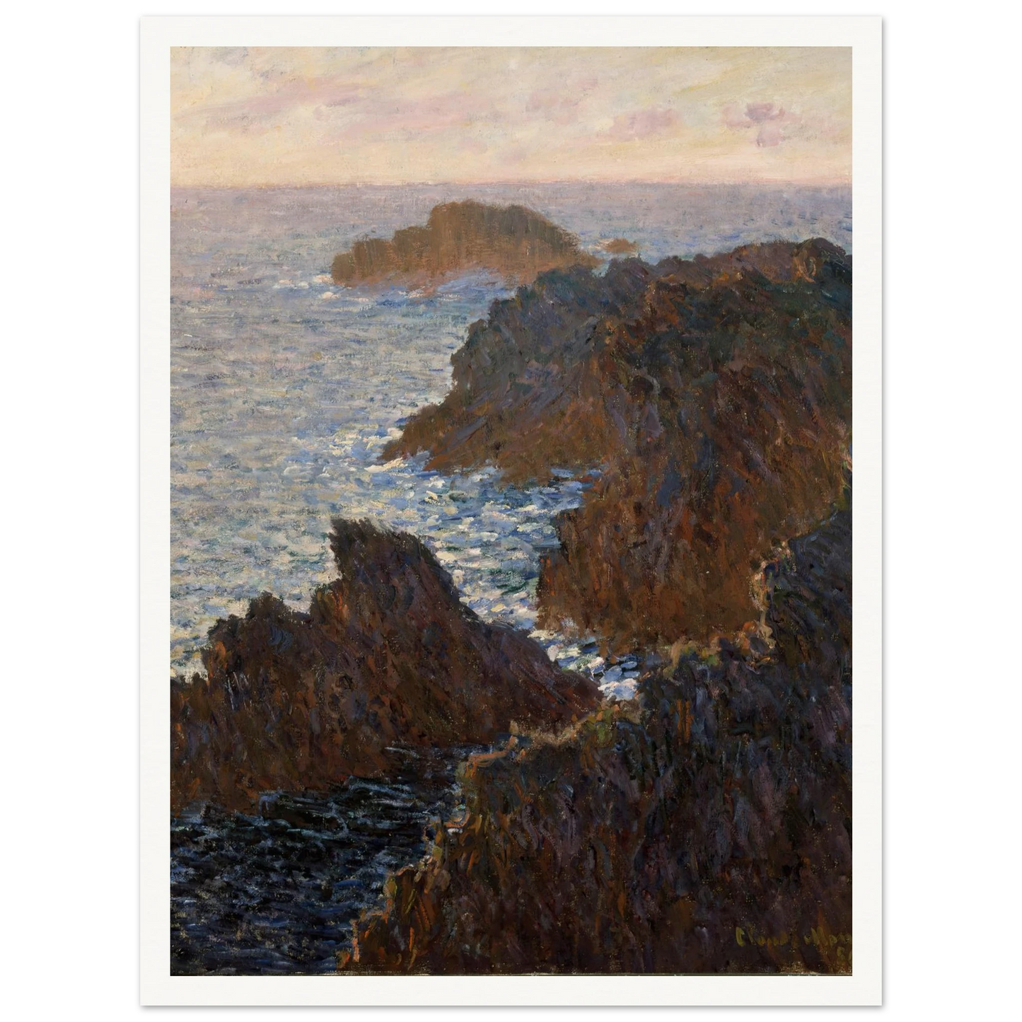Rocks at Belle-Isle, Port-Domois (1886) Art Print | Claude Monet-Quipham Collections