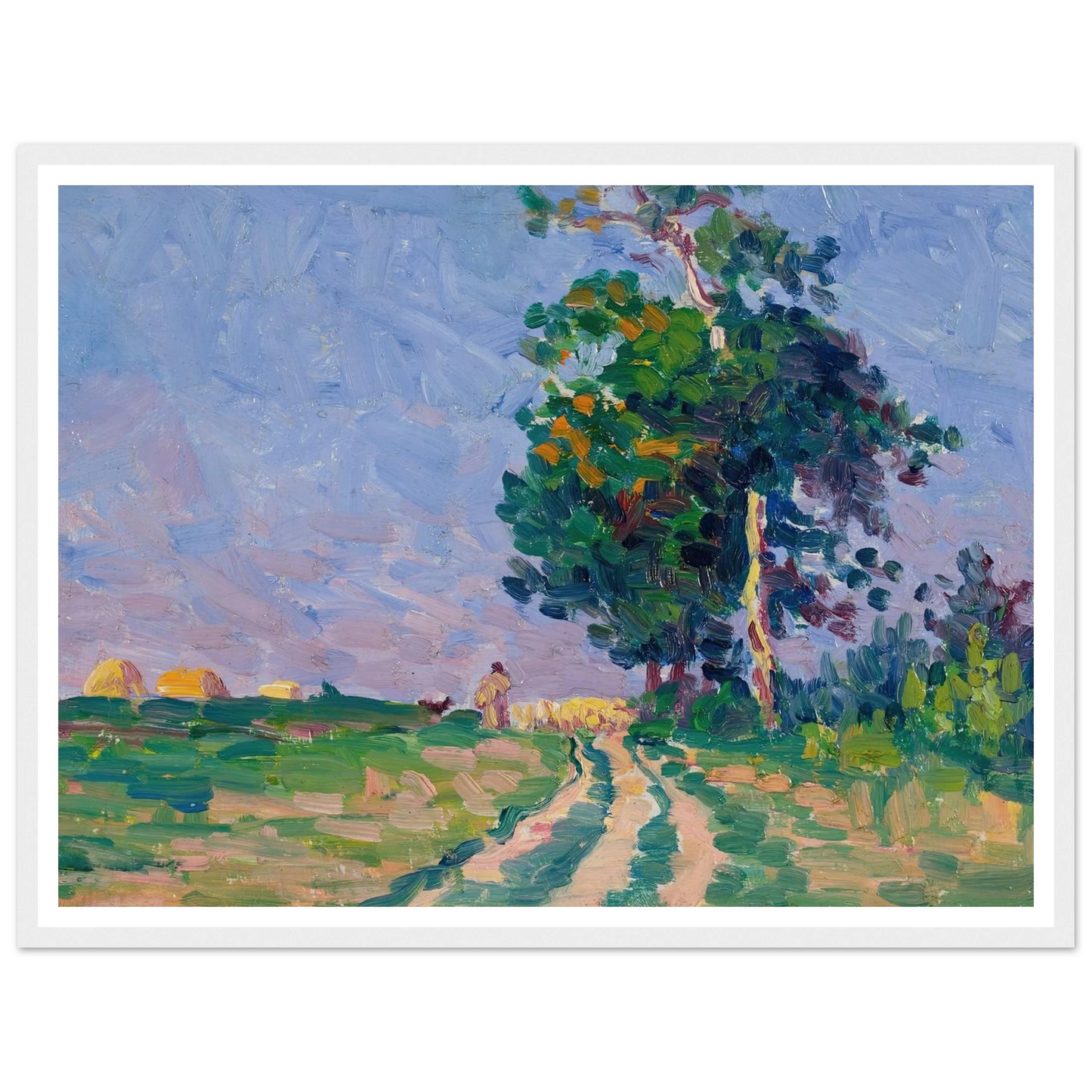 Gardien Et Son Troupeau Sur Le Chemin Aux Environs De Moulineaux (circa 1905) Art Print | Maximilien Luce-Quipham Collections