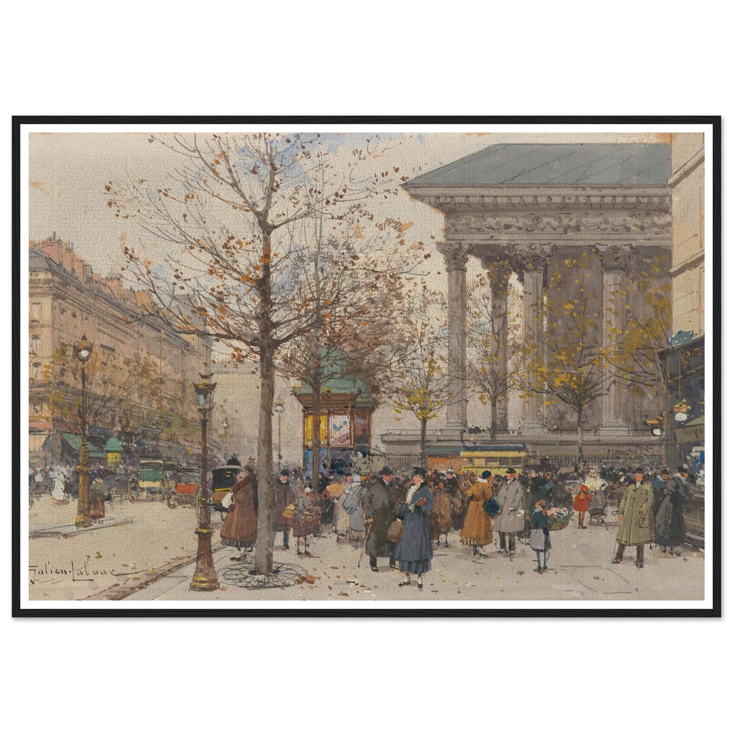 Vue animée de la Madeleine Art Print | Eugene Galien Laloue-Quipham Collections