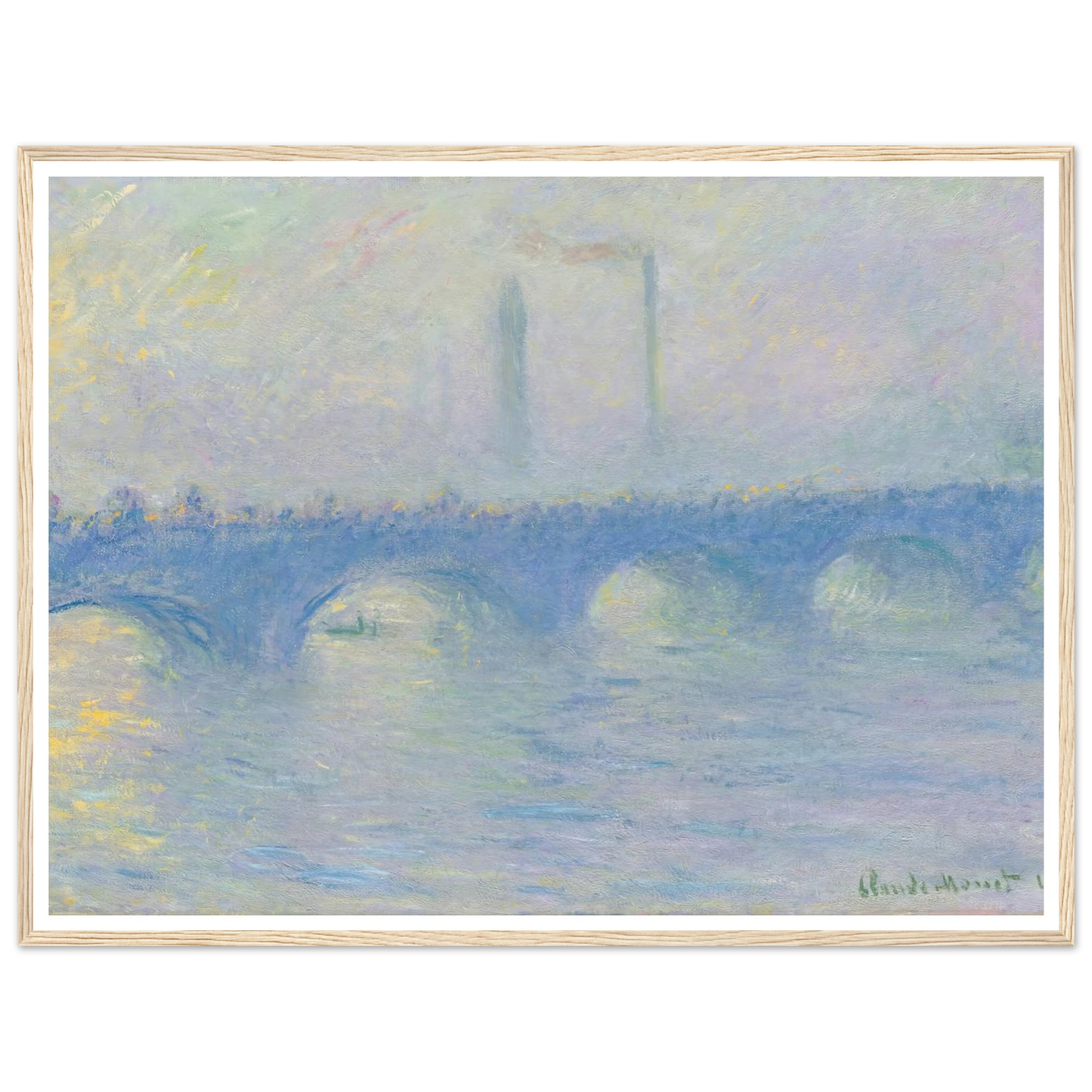 Waterloo Bridge, effet de brume (1904) Art Print | Claude Monet-Quipham Collections