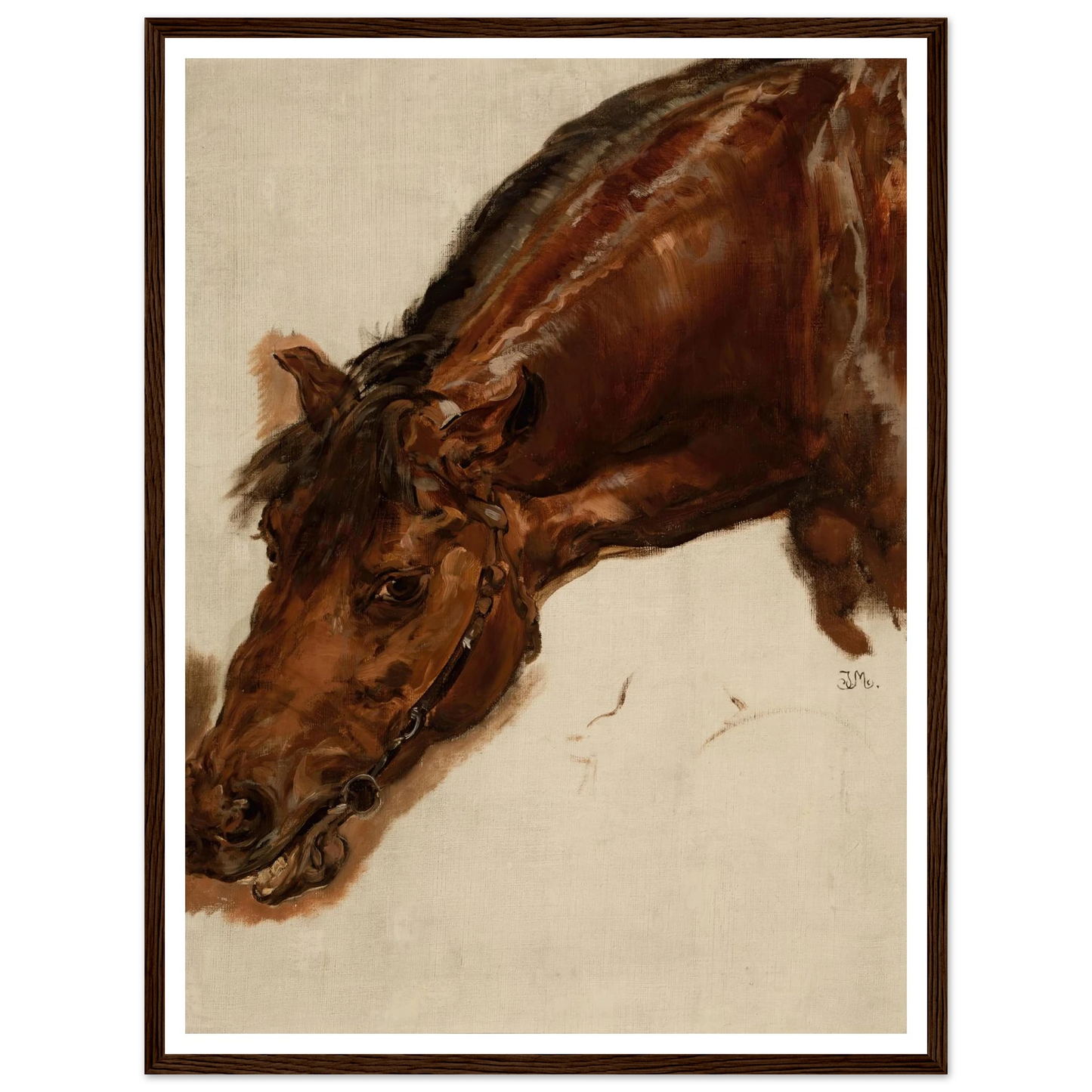 Study of a horse head (1875) Art Print | Jan Matejko-Quipham Collections