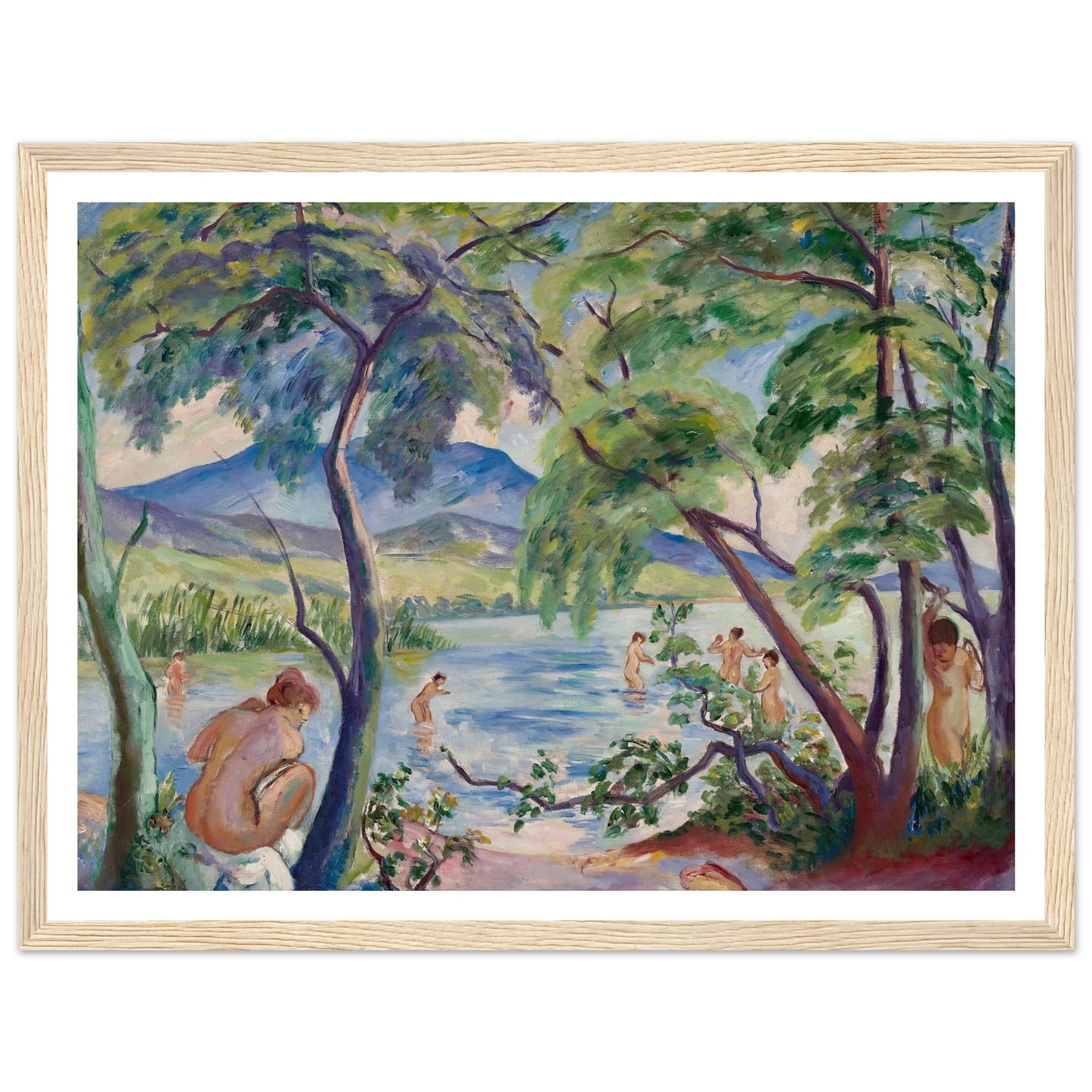Paysage aux baigneuses, Colombier (1917) Art Print | Henri Manguin-Quipham Collections