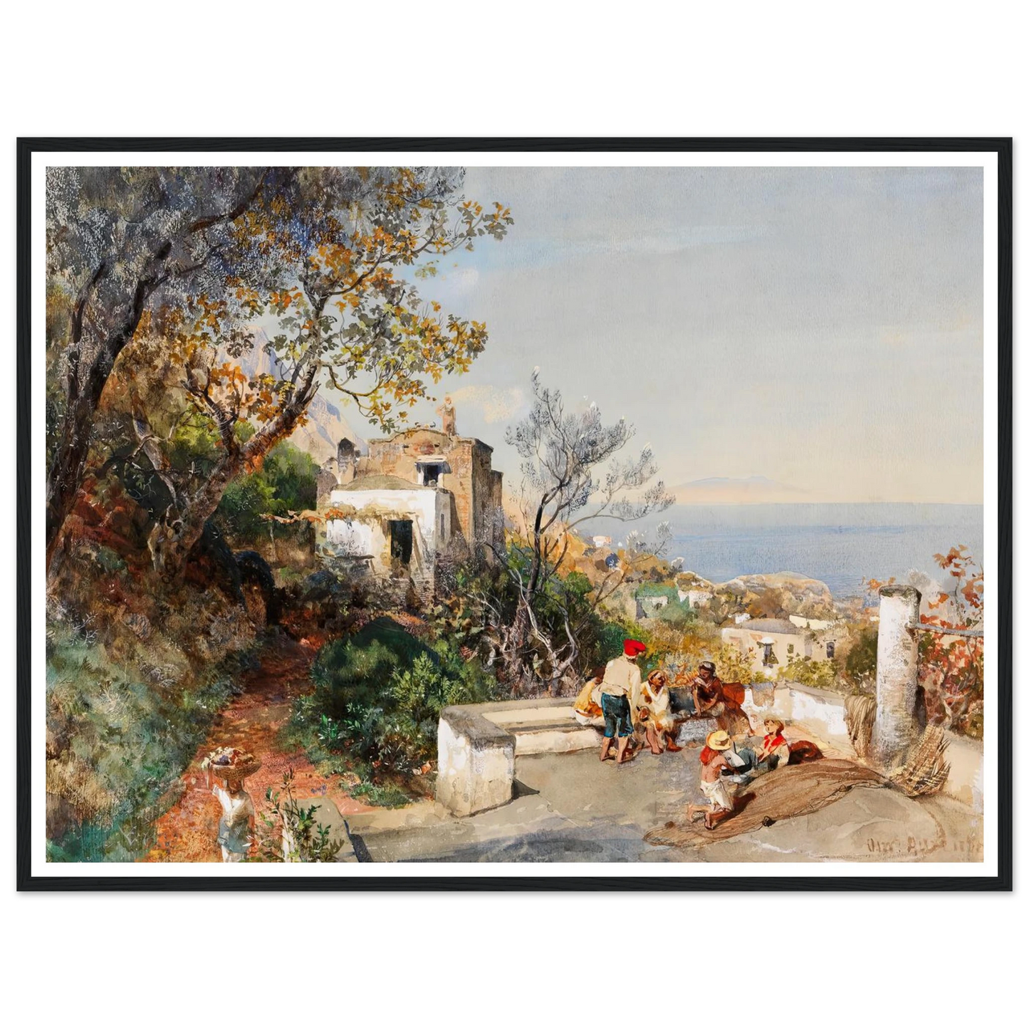 Blick über die Bucht von Neapel (ca.1880) Art Print | Oswald Achenbach-Quipham Collections
