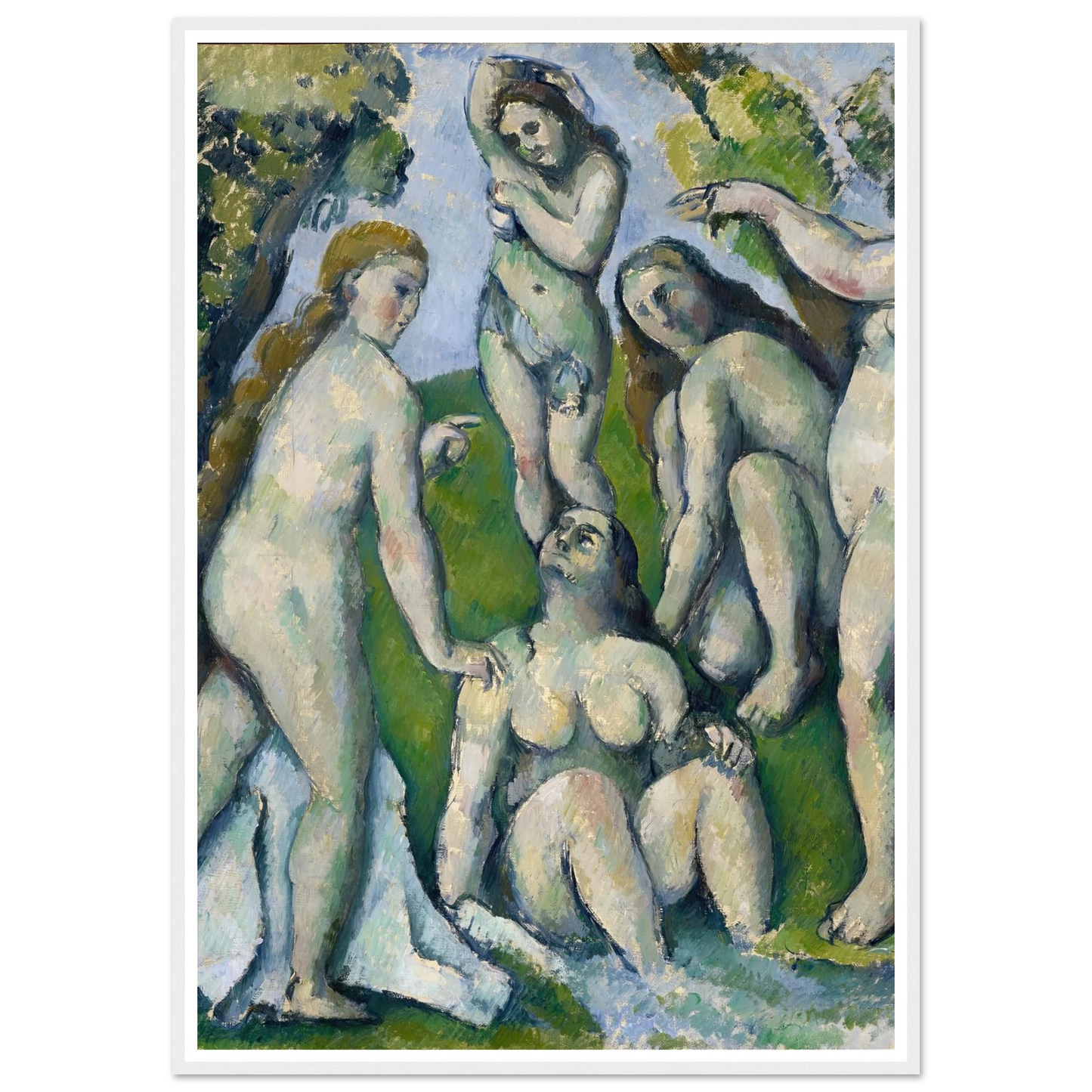 Five Bathers (1885-1887) Art Print | Paul Cezanne-Quipham Collections