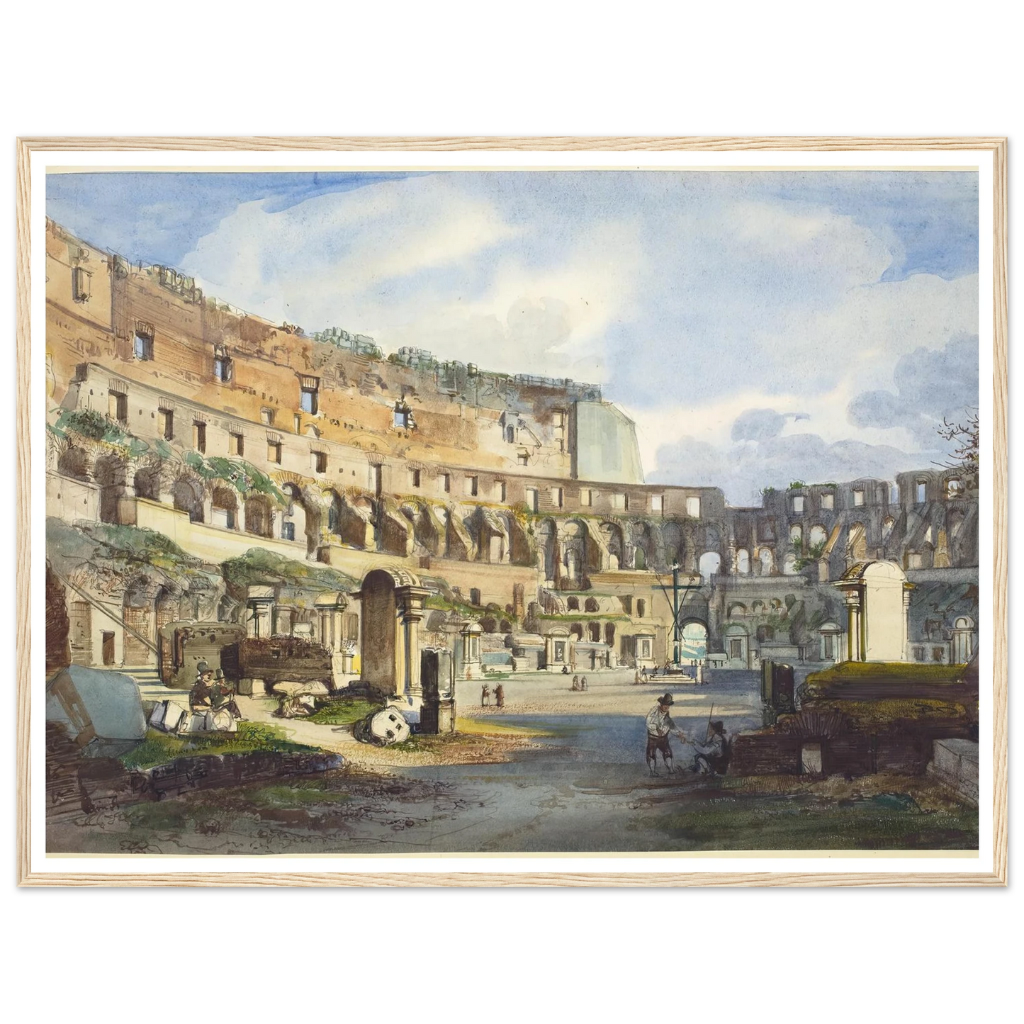 Interior of the Colosseum Art Print | Ippolito Caffi-Quipham Collections