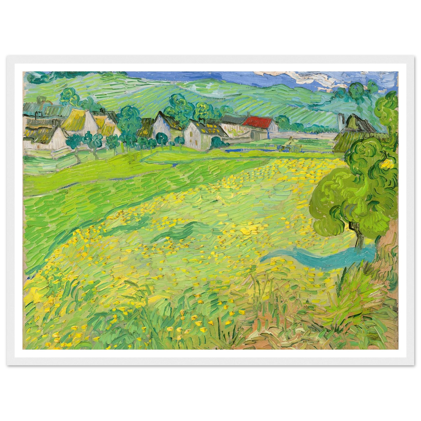 View of Vessenots Near Auvers (1890) Art Print | Vincent van Gogh-Quipham Collections