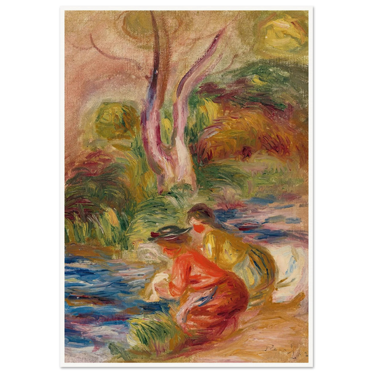 Les Laveuses Art Print | Pierre Auguste Renoir-Quipham Collections