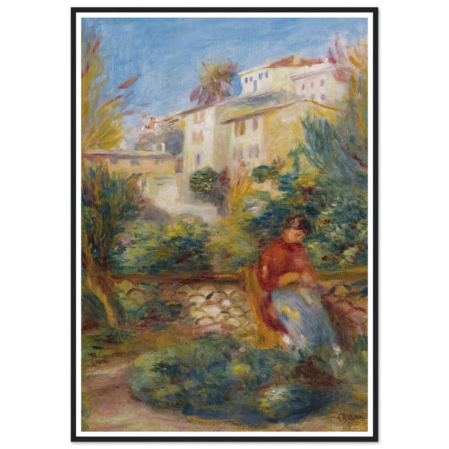 La Terrasse À Cagnes (circa 1908) Art Print | Pierre Auguste Renoir-Quipham Collections