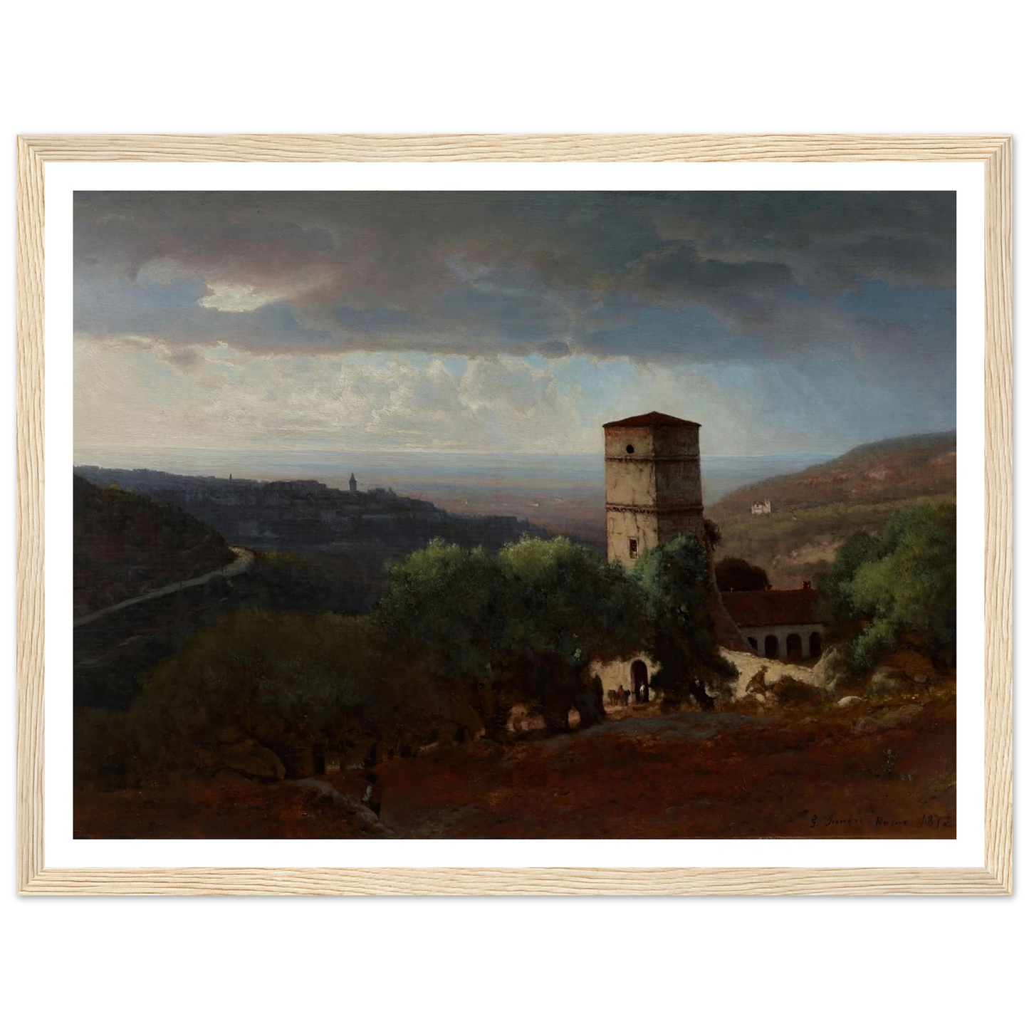 View of Rome from Tivoli (1872) Art Print | George Inness-Quipham Collections