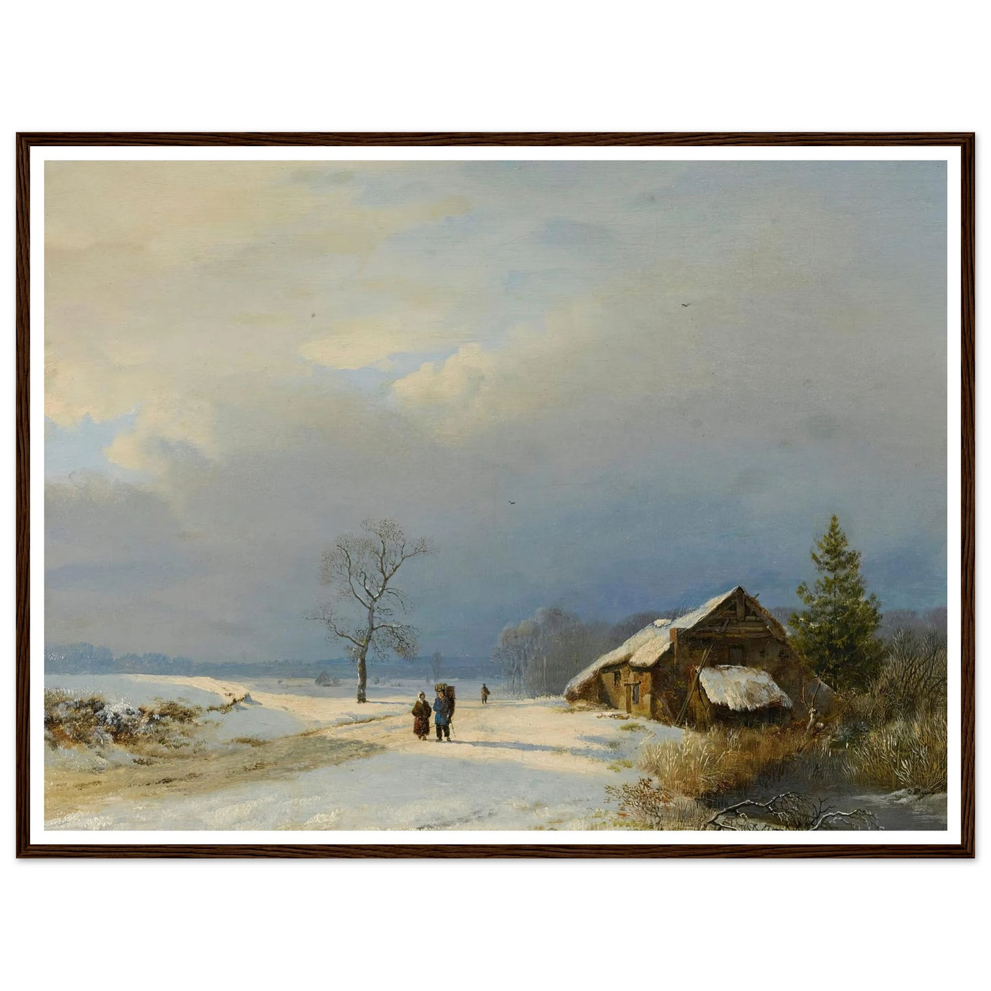 Dutch winter in the Gooi (1828) Art Print | Barend Cornelis Koekkoek-Quipham Collections