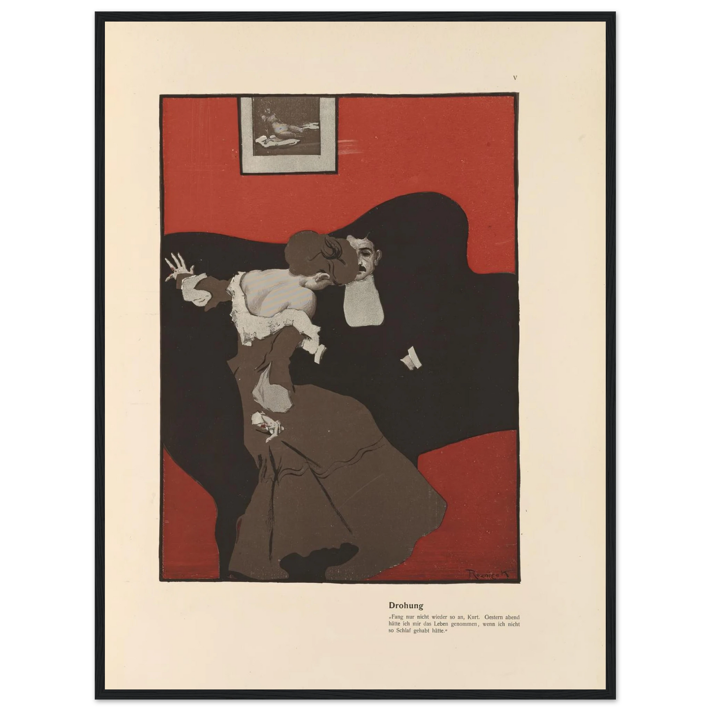 Drohung (1908) Art Print | Ferdinand Freiherr von Reznicek-Quipham Collections