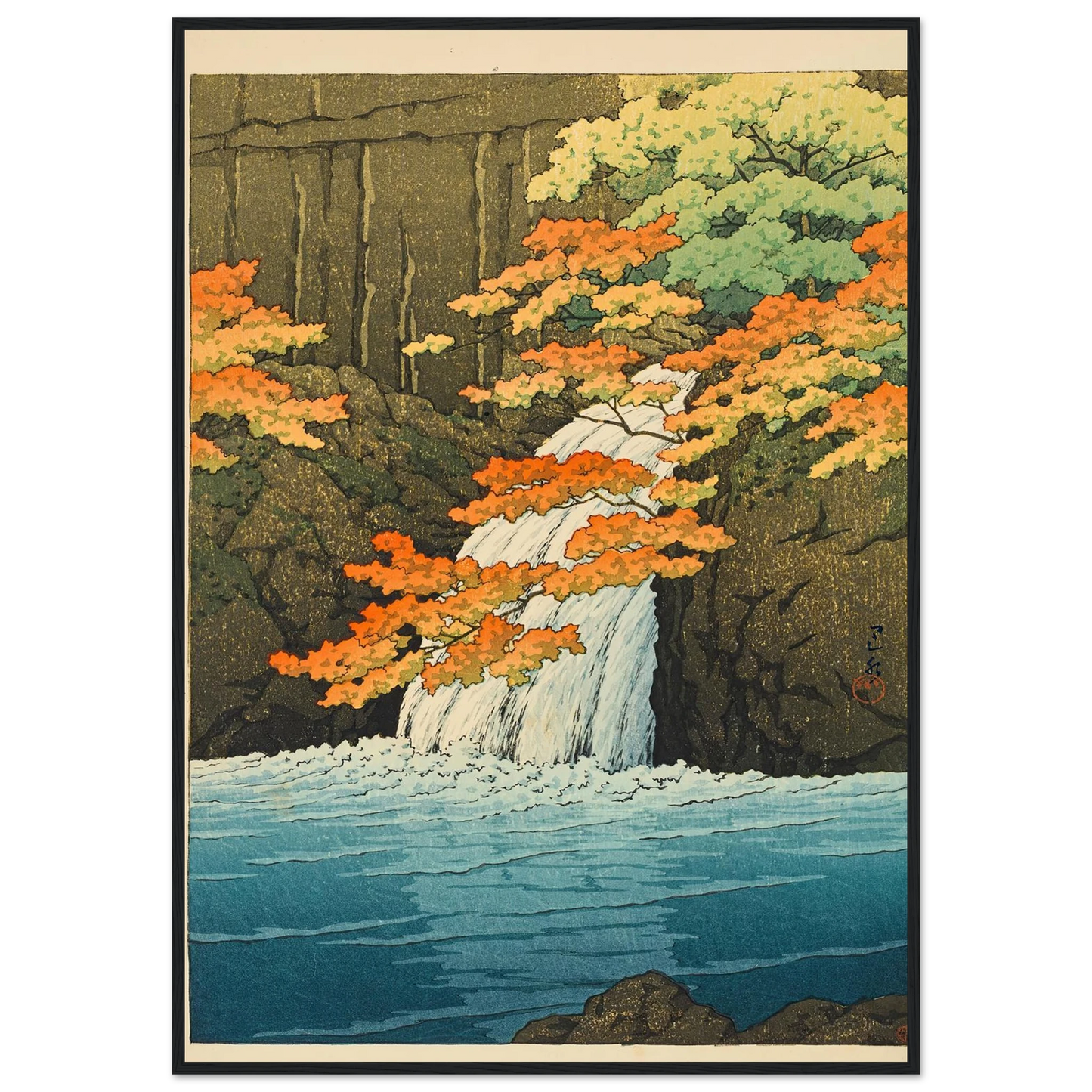 Akame senju taki (Senju Waterfall, Akame) (1951) Art Print | Kawase Hasui-Quipham Collections