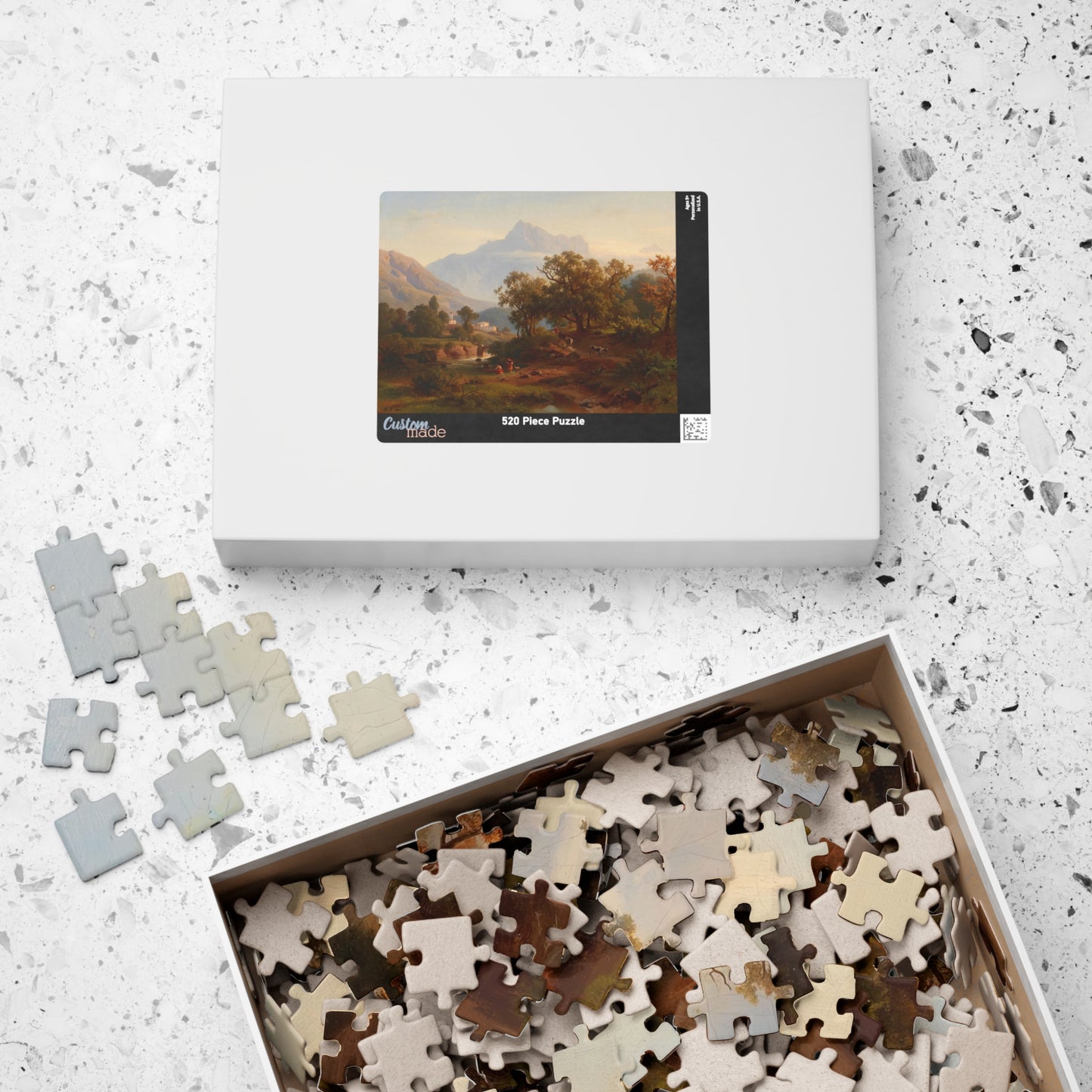 Region In South Tyrol–landscape In The Morning Light Puzzle | August Behrendsen-Quipham Collections