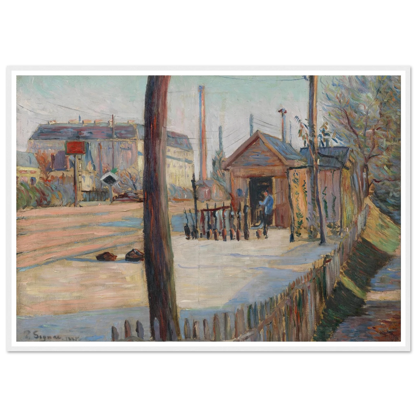 Railway junction near Bois-Colombes Art Print | Paul Signac-Quipham Collections