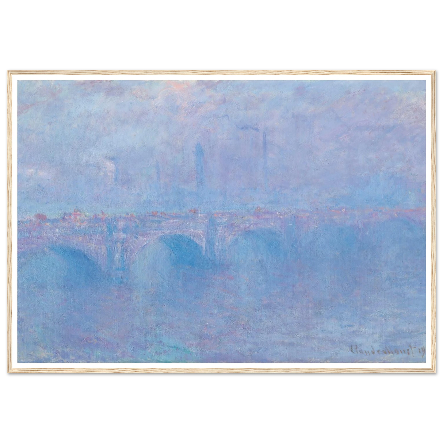 Waterloo Bridge, effet de brouillard (1903) Art Print | Claude Monet-Quipham Collections