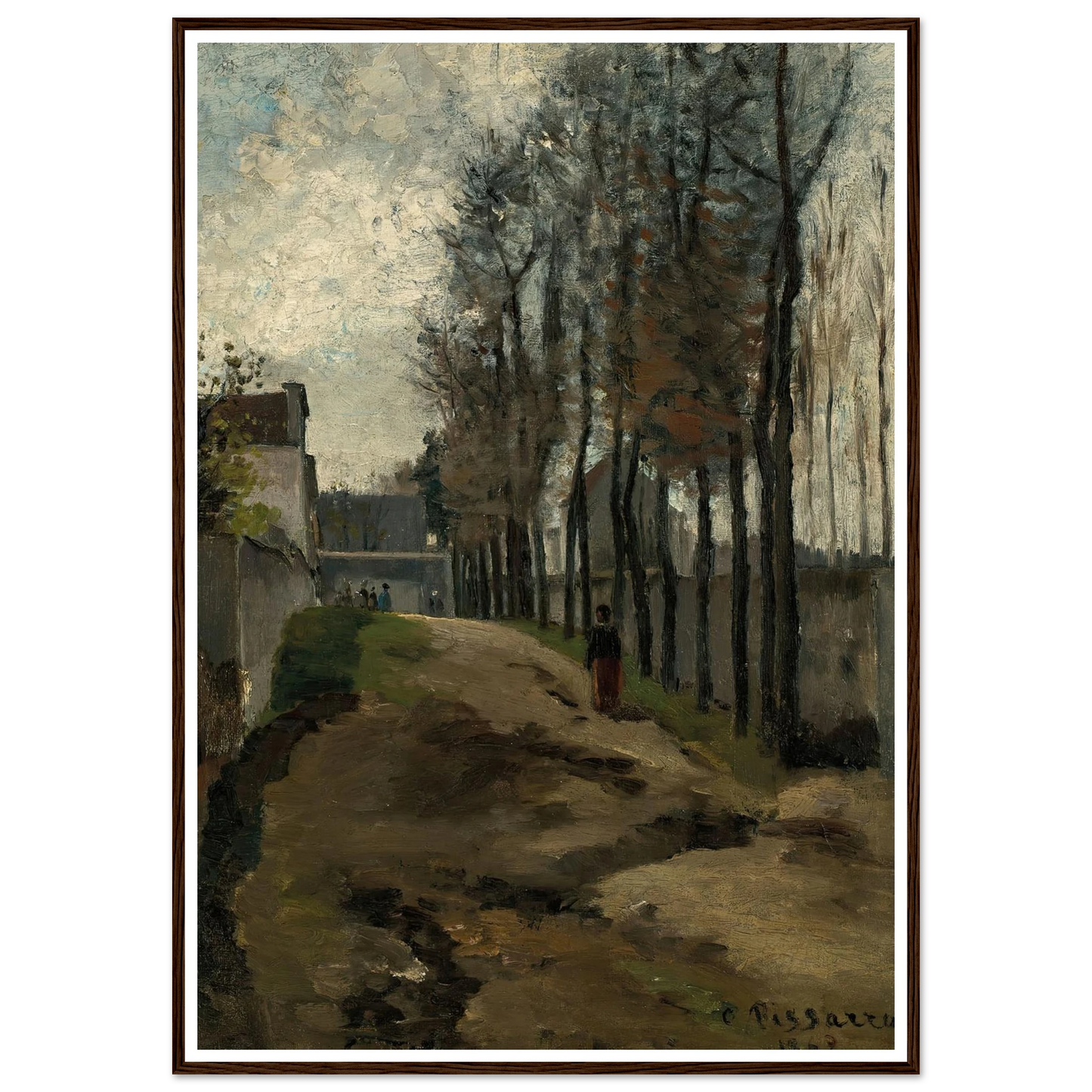 Le Chemin, paysage hivernal (1862) Art Print | Camille Pissarro-Quipham Collections